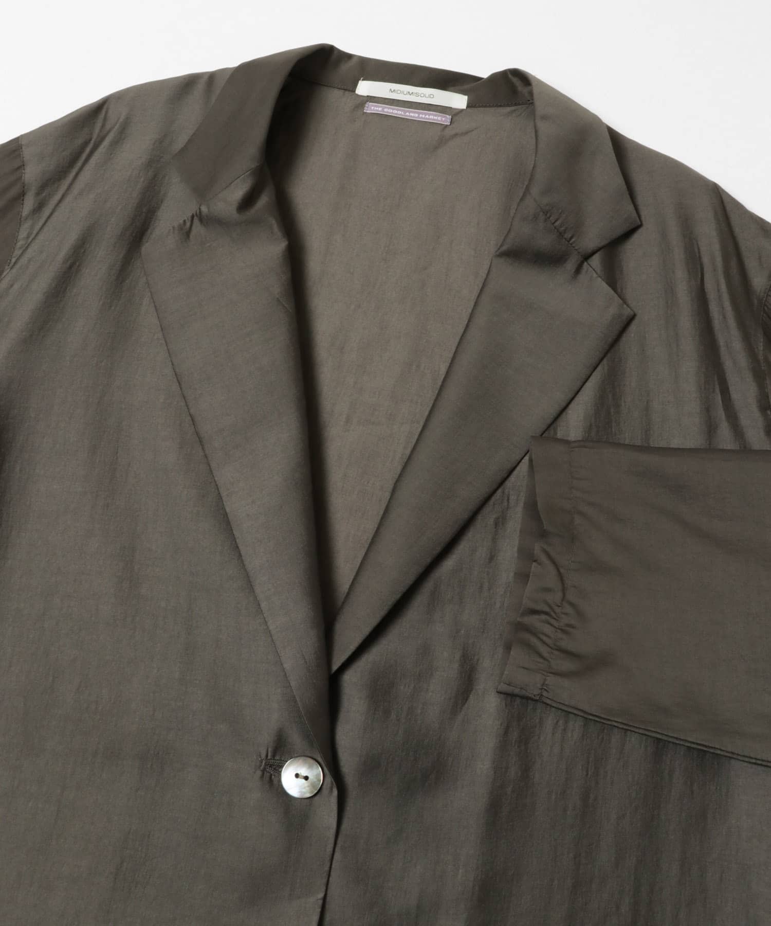『別注』MIDIUMISOLID×THE GOODLAND MARKET　sheer shirt jacket C.GRAY Free