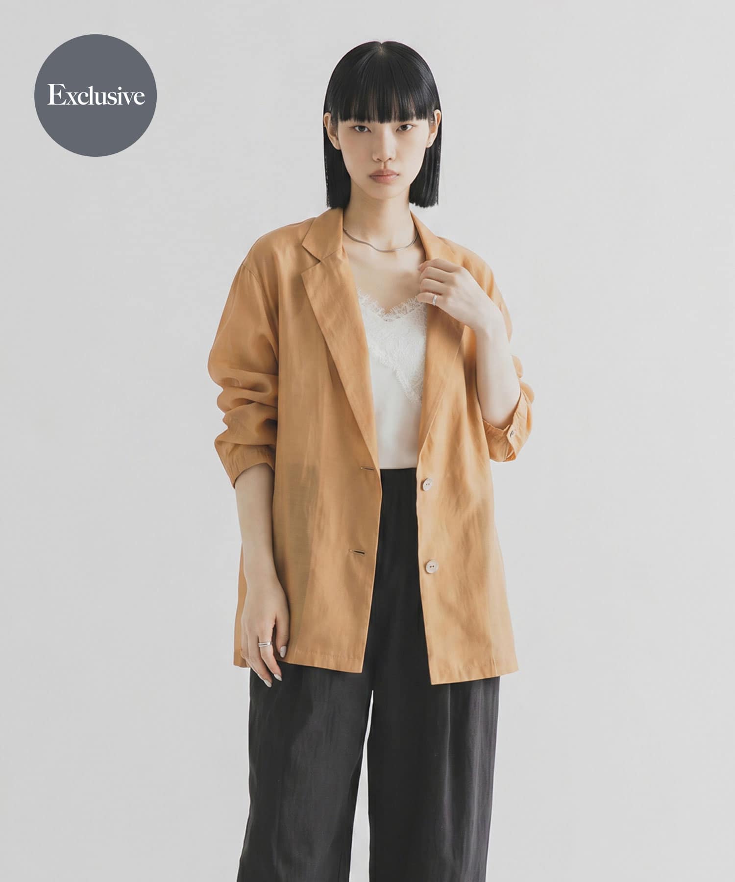 『別注』MIDIUMISOLID×THE GOODLAND MARKET　sheer shirt jacket