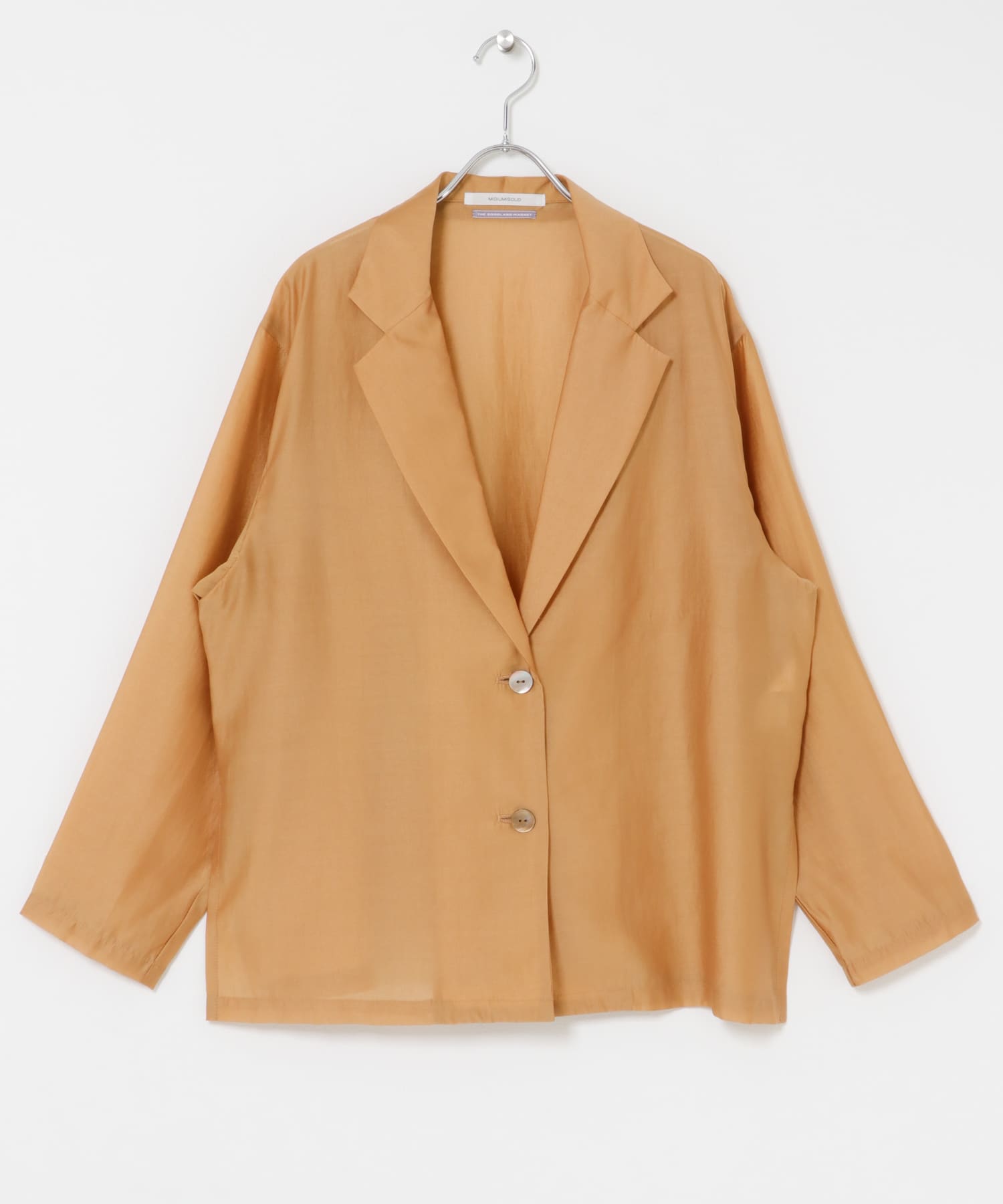 『別注』MIDIUMISOLID×THE GOODLAND MARKET　sheer shirt jacket ORANGE Free