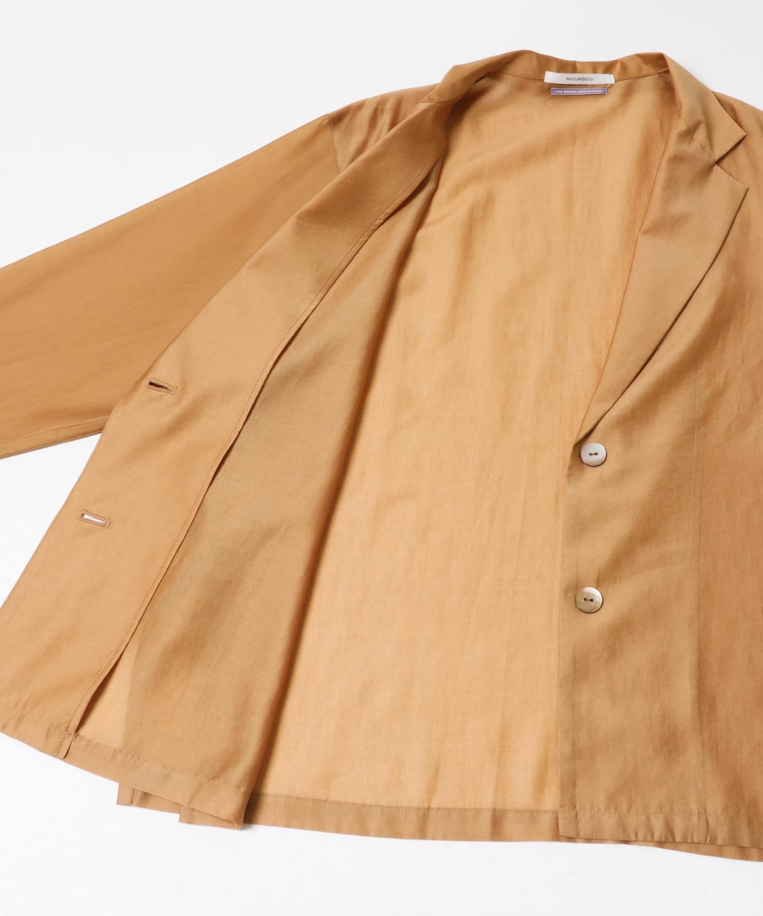 『別注』MIDIUMISOLID×THE GOODLAND MARKET　sheer shirt jacket ORANGE Free