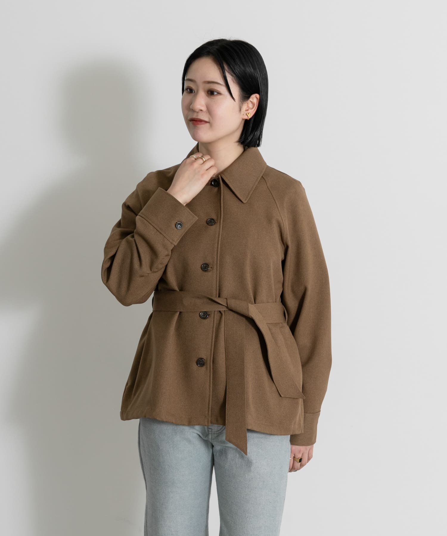 MIDIUMISOLID　soutien collar shirt jacket
