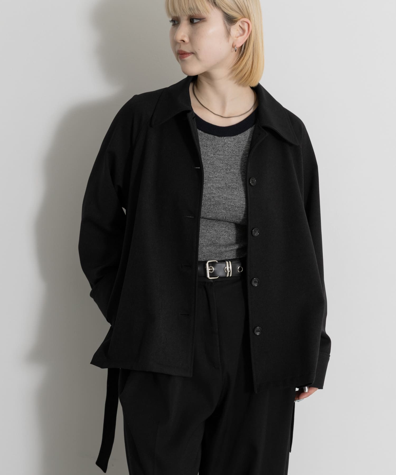 MIDIUMISOLID　soutien collar shirt jacket
