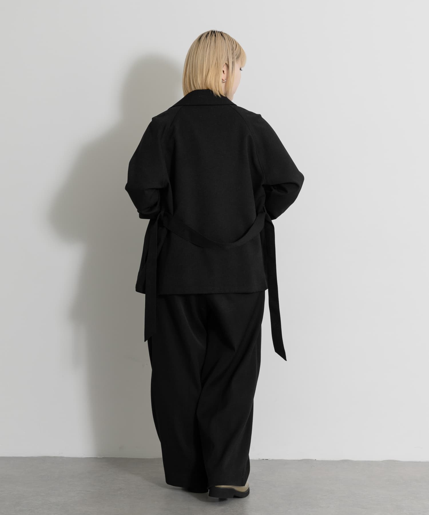 MIDIUMISOLID soutien collar shirt jacket(Free BLACK): アウター