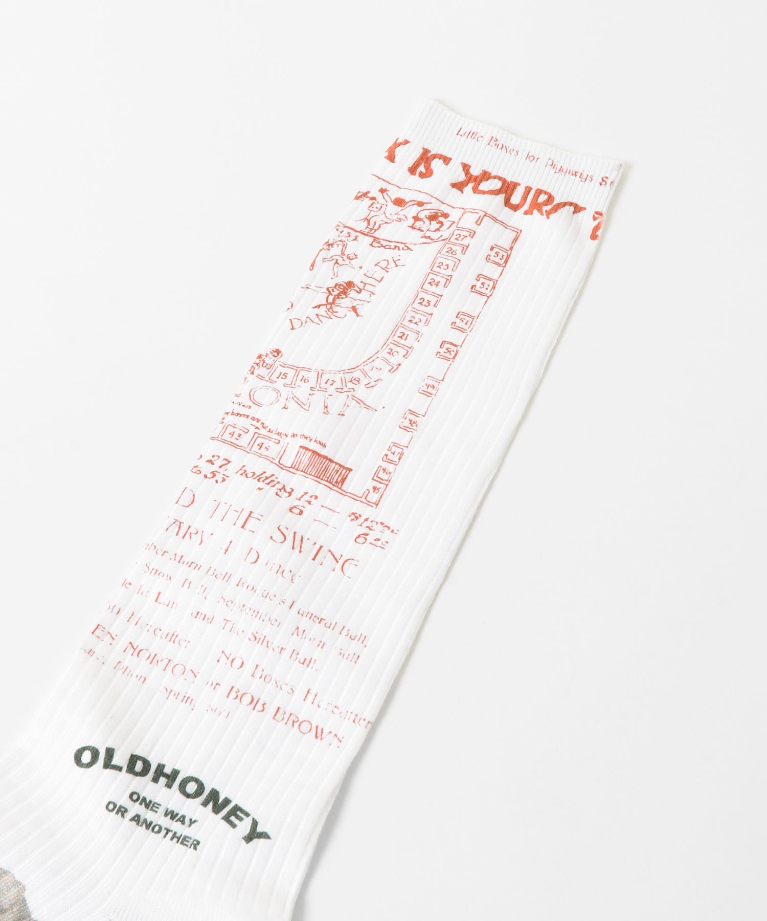 old honey　52℃ SOCKS PATTERN B S