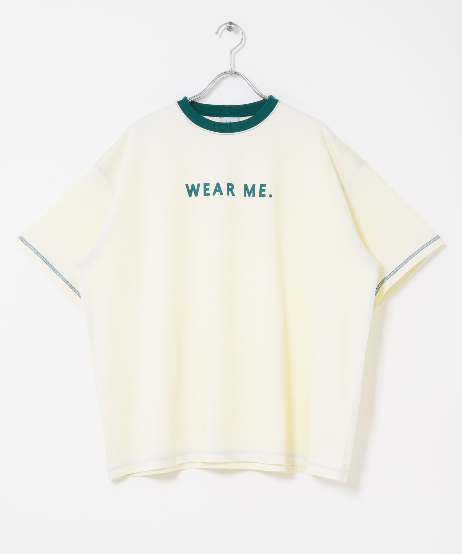 ザ グッドランド マーケット　RINGER TEE WH×GR 1