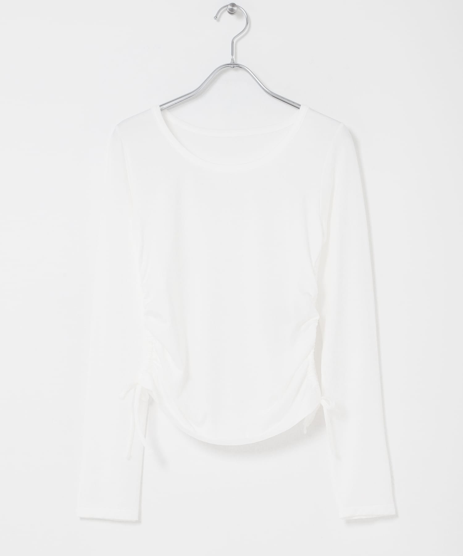 cwtch　SHEER LONG-SLEEVE T-SHIRTS WHITE Free
