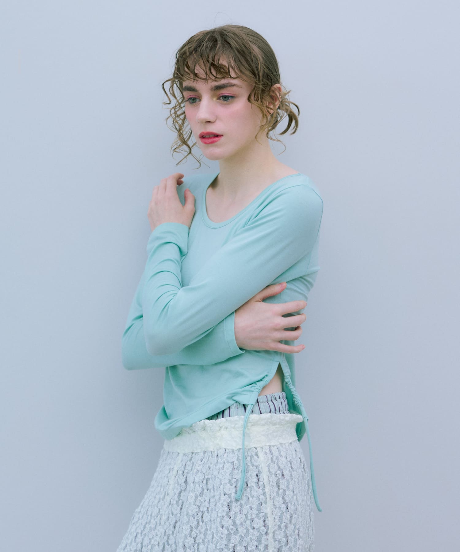 cwtch　SHEER LONG-SLEEVE T-SHIRTS