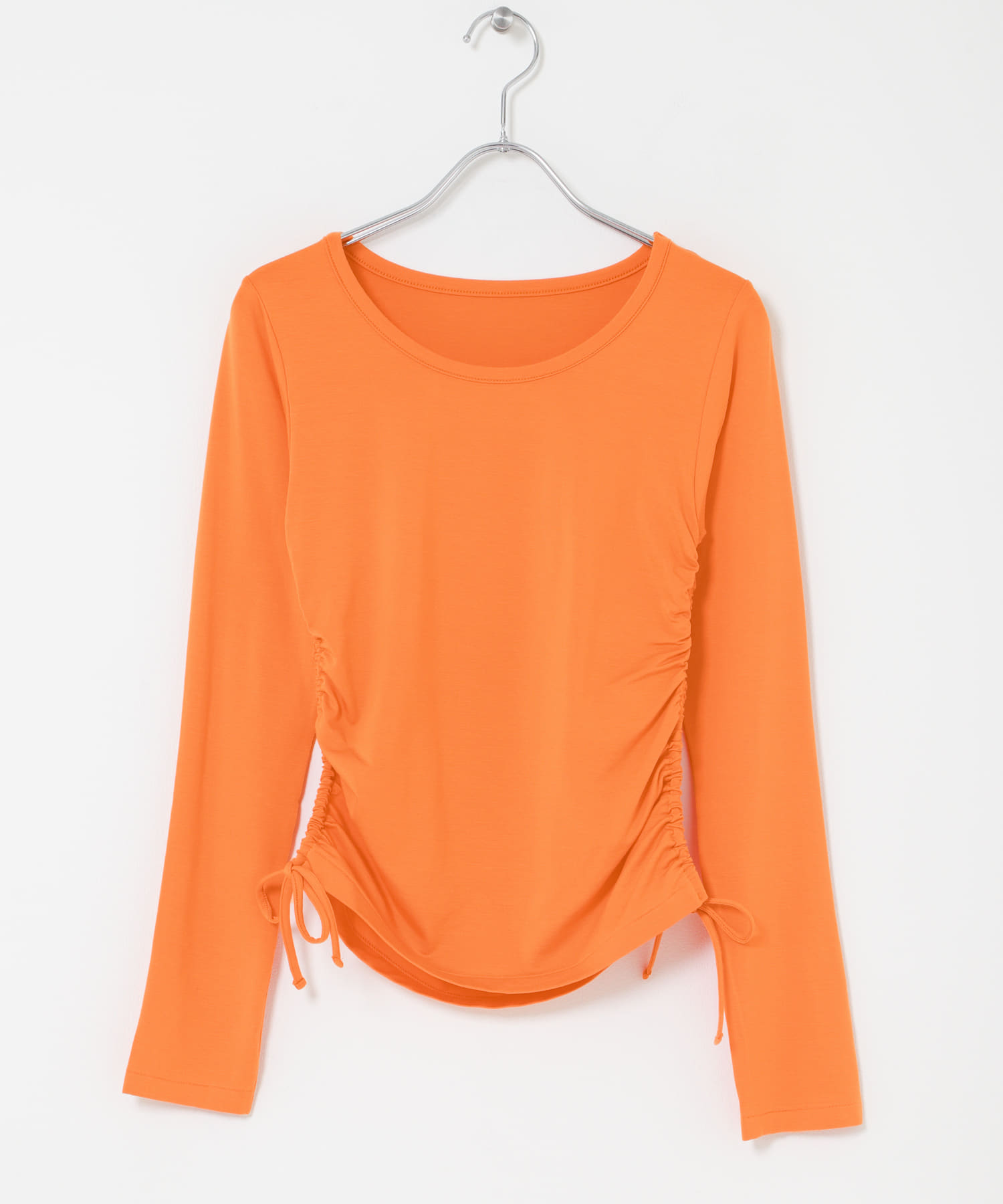 cwtch　SHEER LONG-SLEEVE T-SHIRTS ORANGE Free
