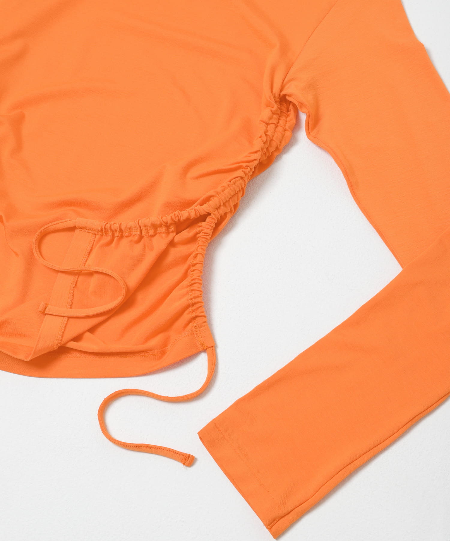 cwtch　SHEER LONG-SLEEVE T-SHIRTS ORANGE Free