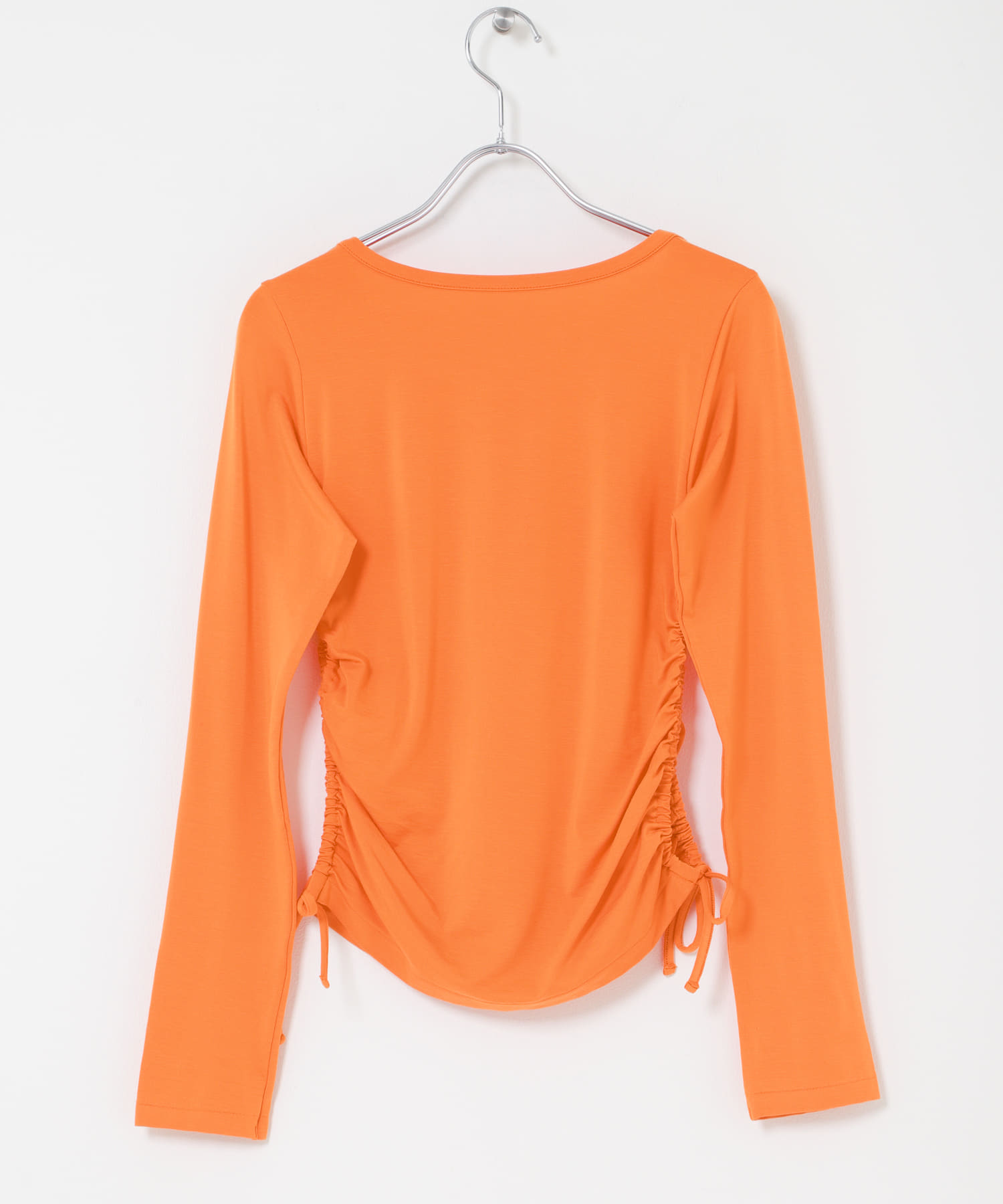 cwtch　SHEER LONG-SLEEVE T-SHIRTS ORANGE Free