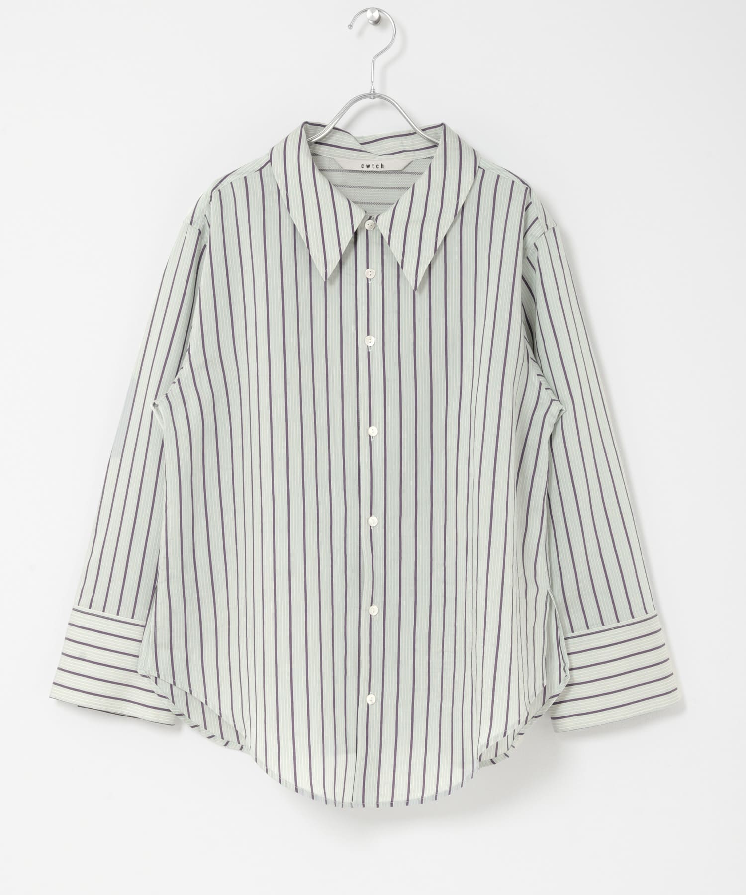 cwtch　STRIPE 2WAY SHIRT MINT Free