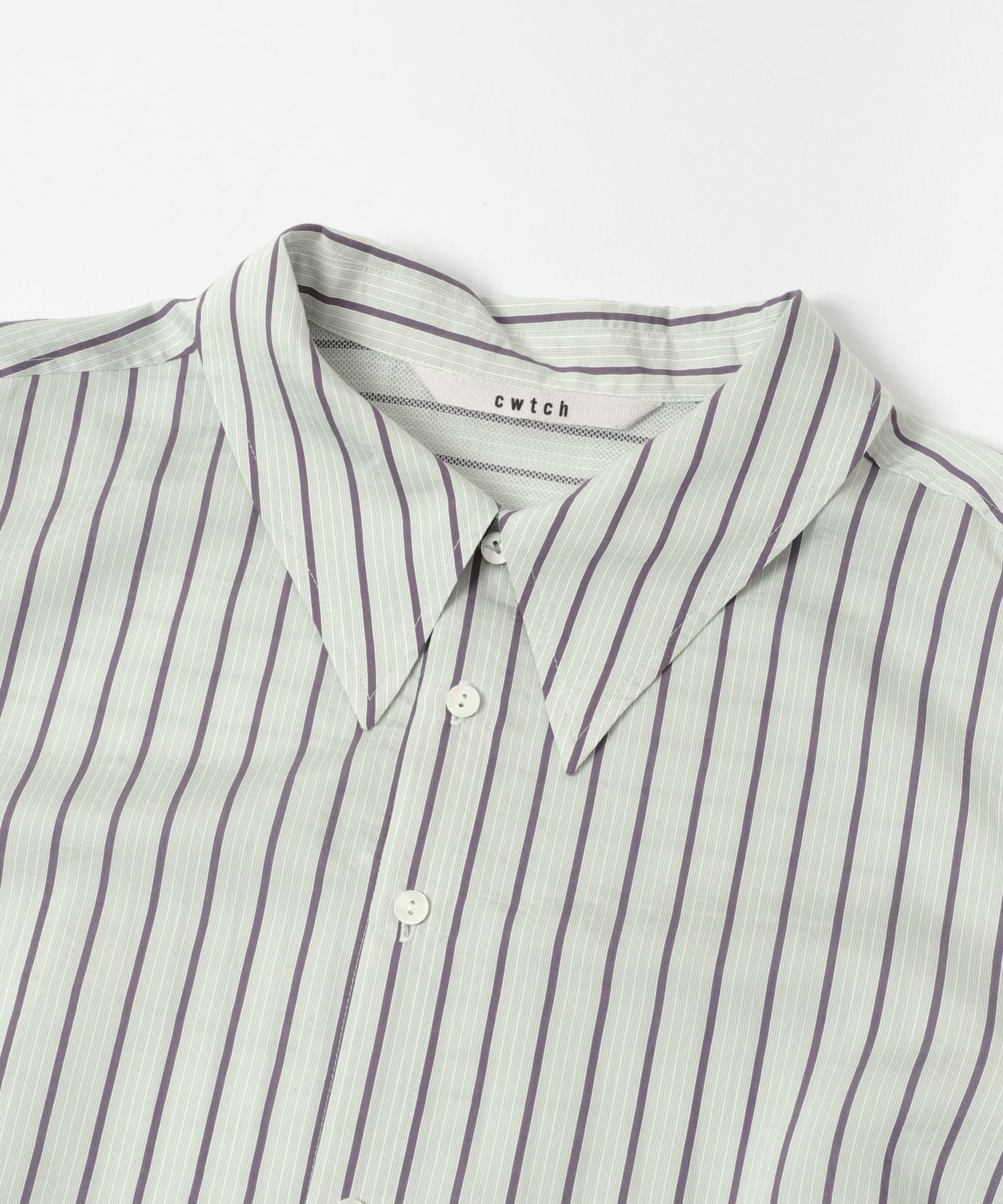 cwtch　STRIPE 2WAY SHIRT MINT Free
