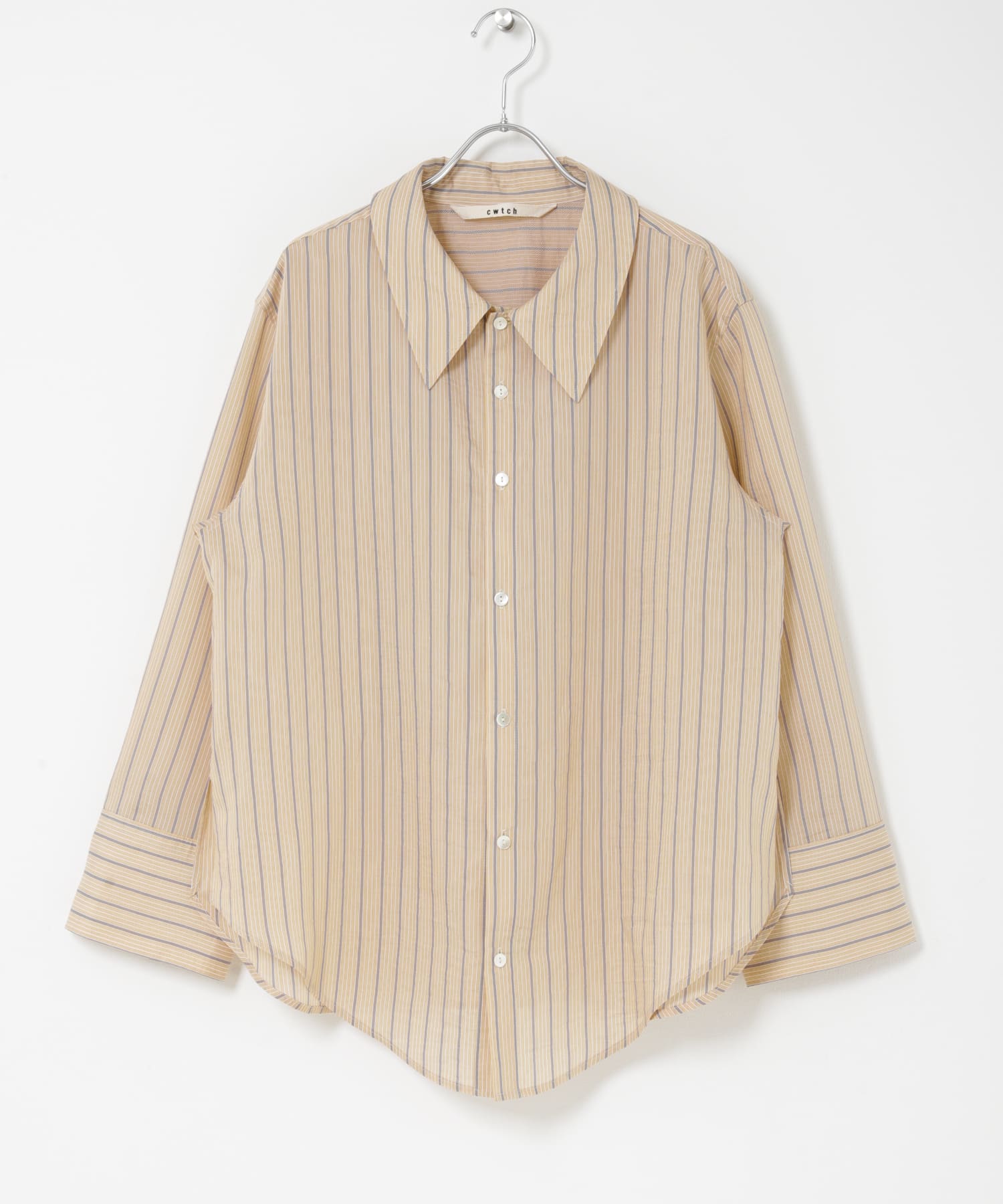 cwtch　STRIPE 2WAY SHIRT ORANGE Free