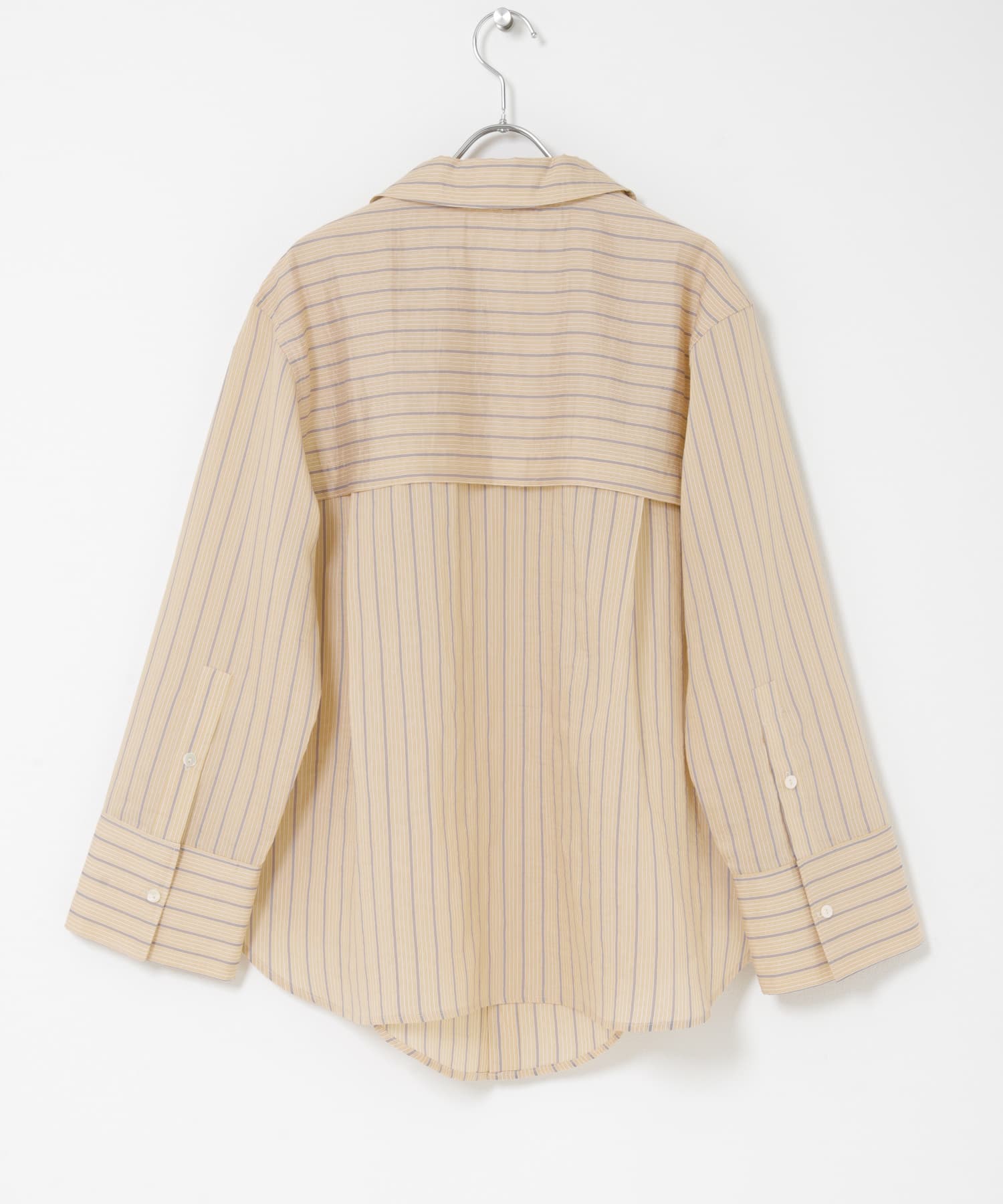 cwtch　STRIPE 2WAY SHIRT ORANGE Free