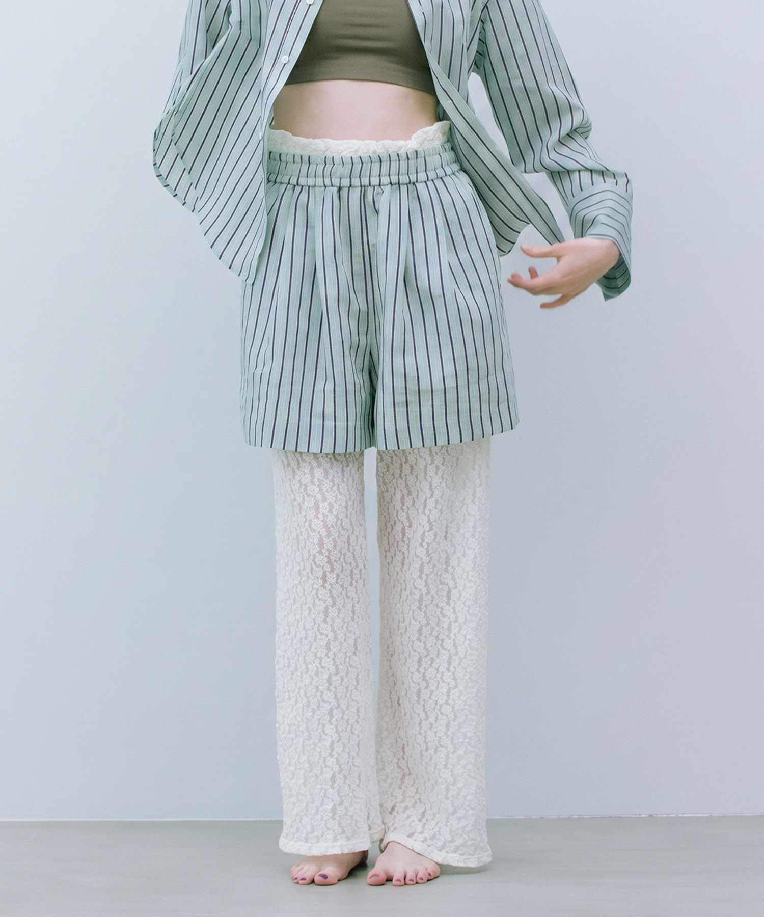 cwtch　LAYERED EASYPANTS