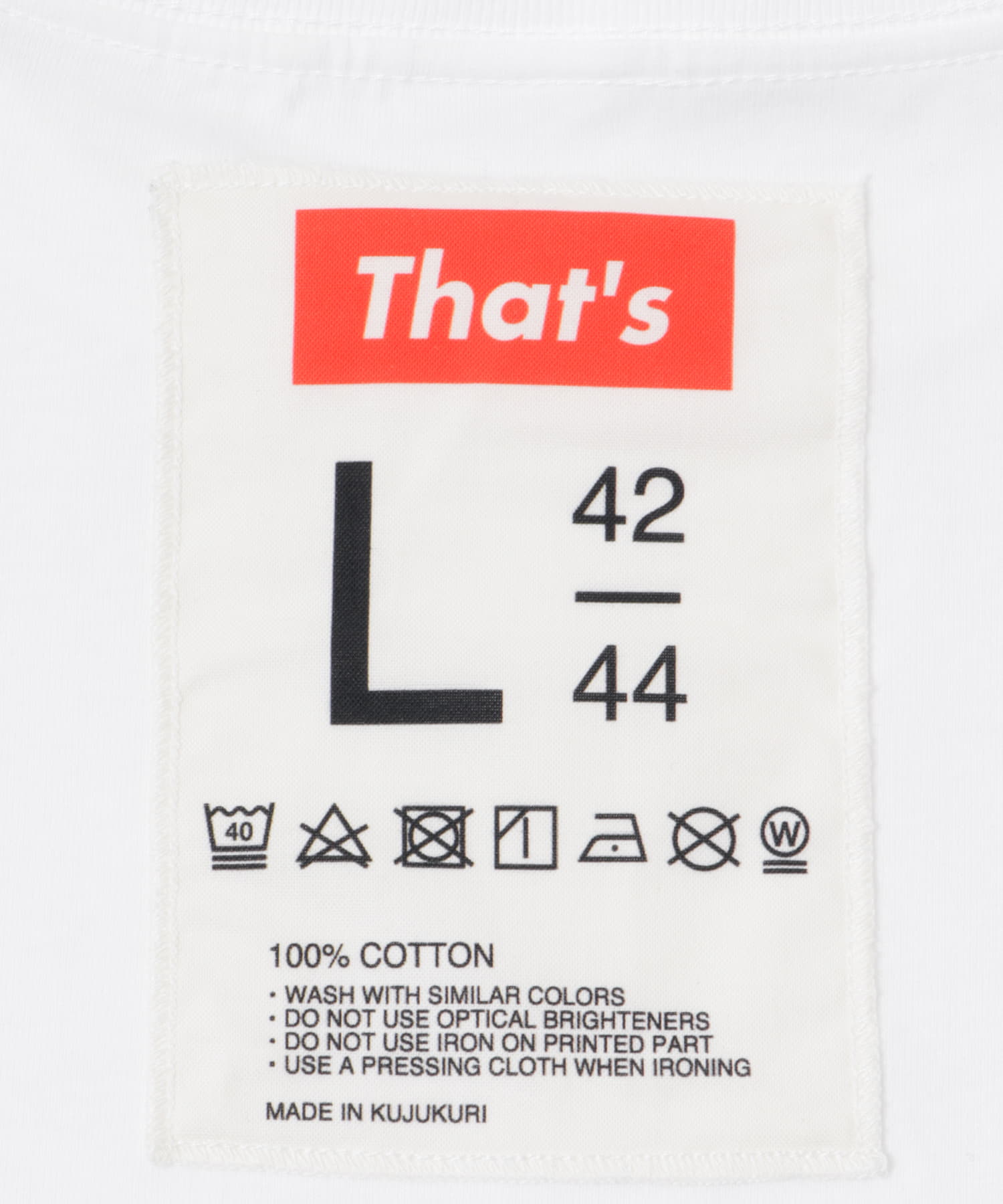 That’s　The Tee (Tag & Pocket) WH M