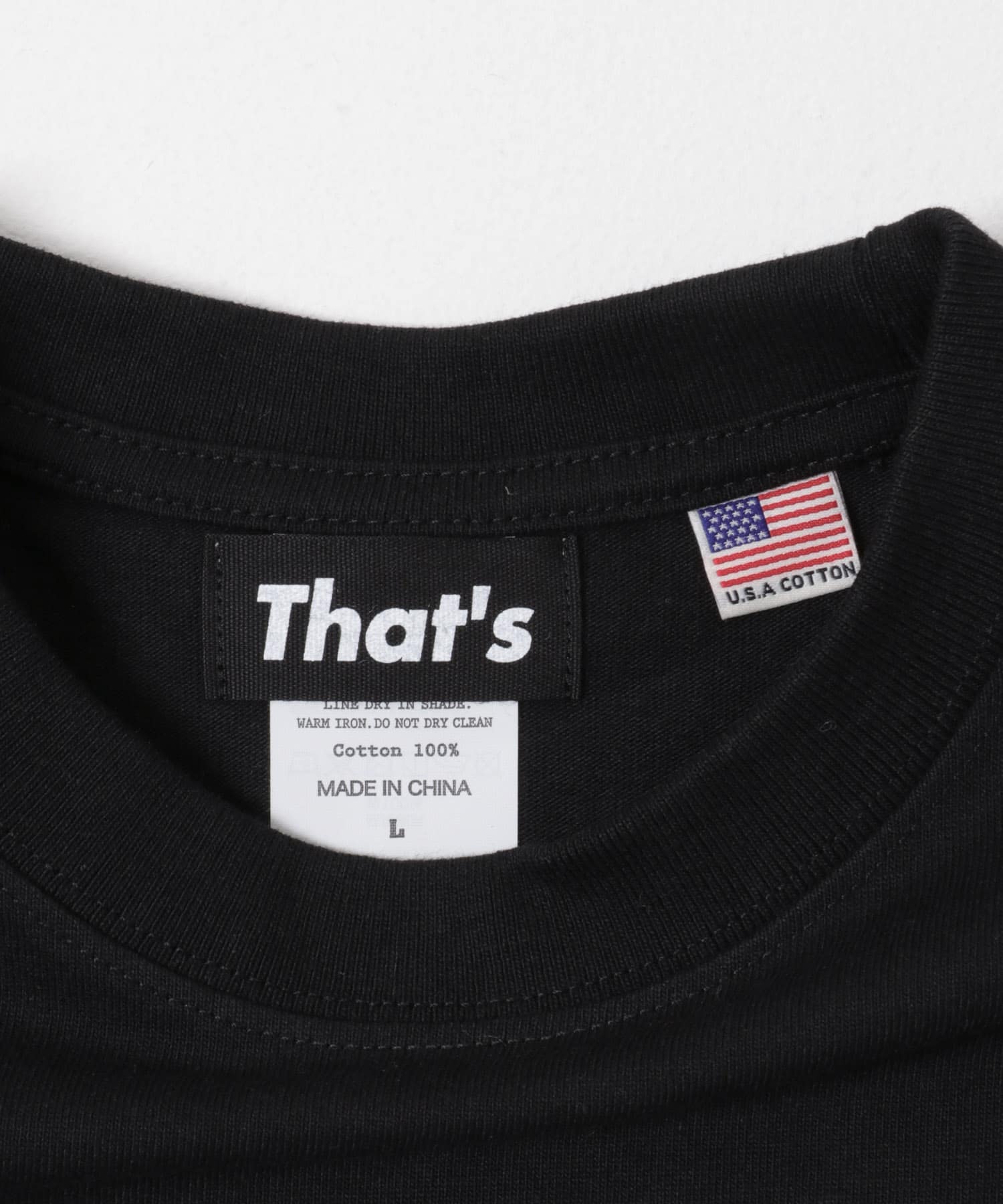 『一部別注カラー』That’s　THE TEE THATS BLACK L