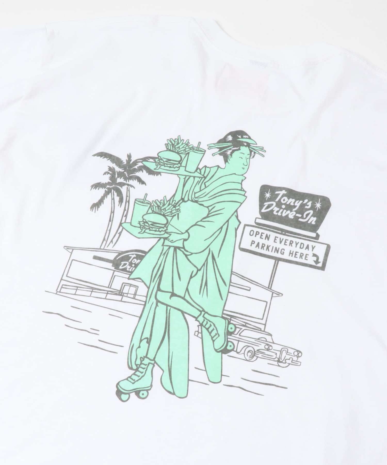 TONY　UKIYOE DRIVE IN TEE WHT L