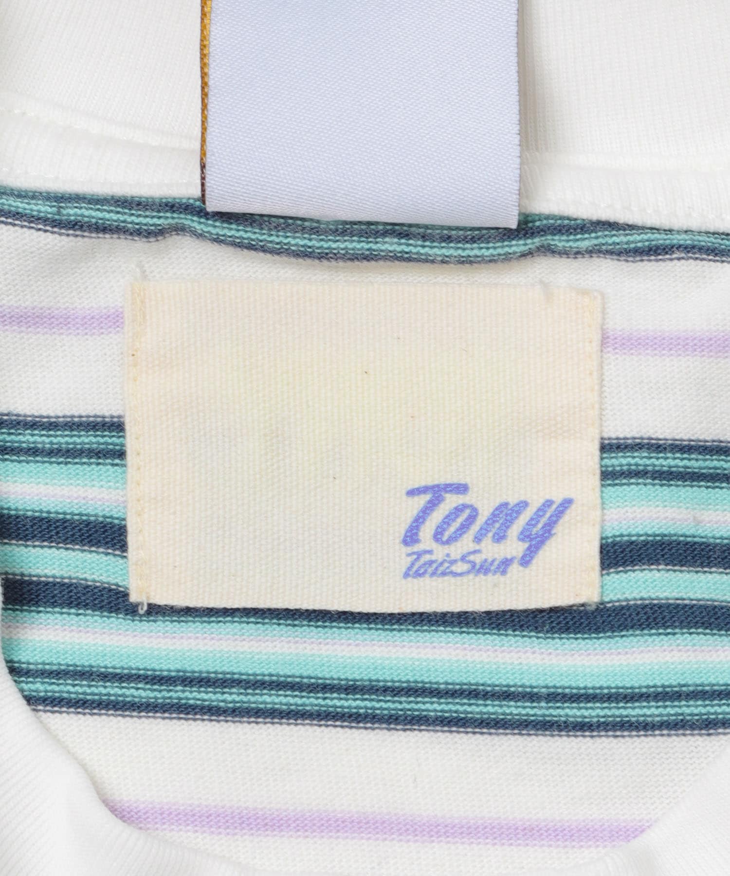 TONY　HANGTEN BORDER TEE WHT L