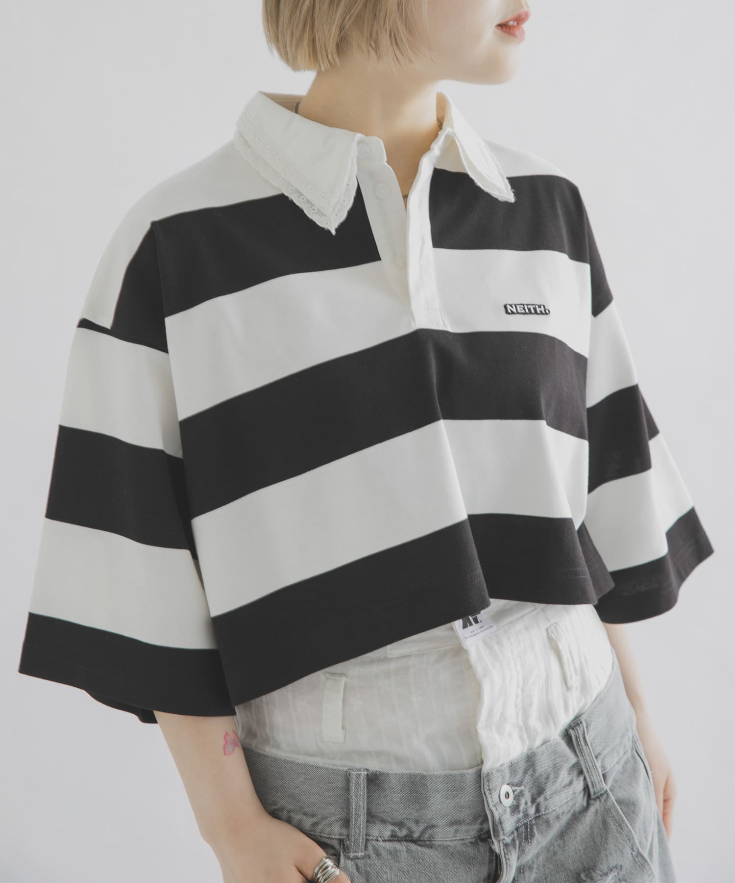 neith.tokyo　DOUBLE COLLAR RUGGER SHIRT