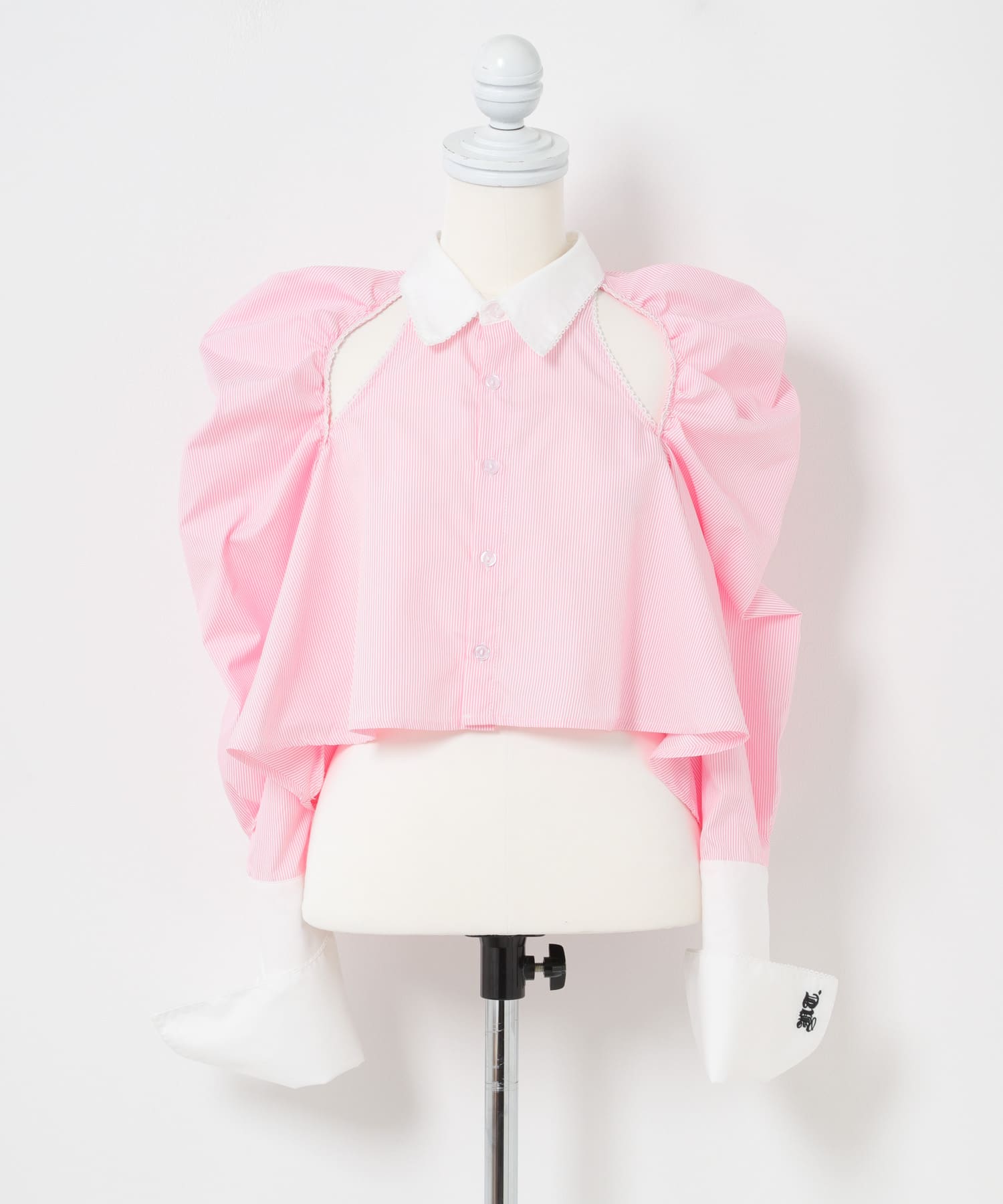 neith.tokyo　CLERIC FLARE SHIRT PINK Free