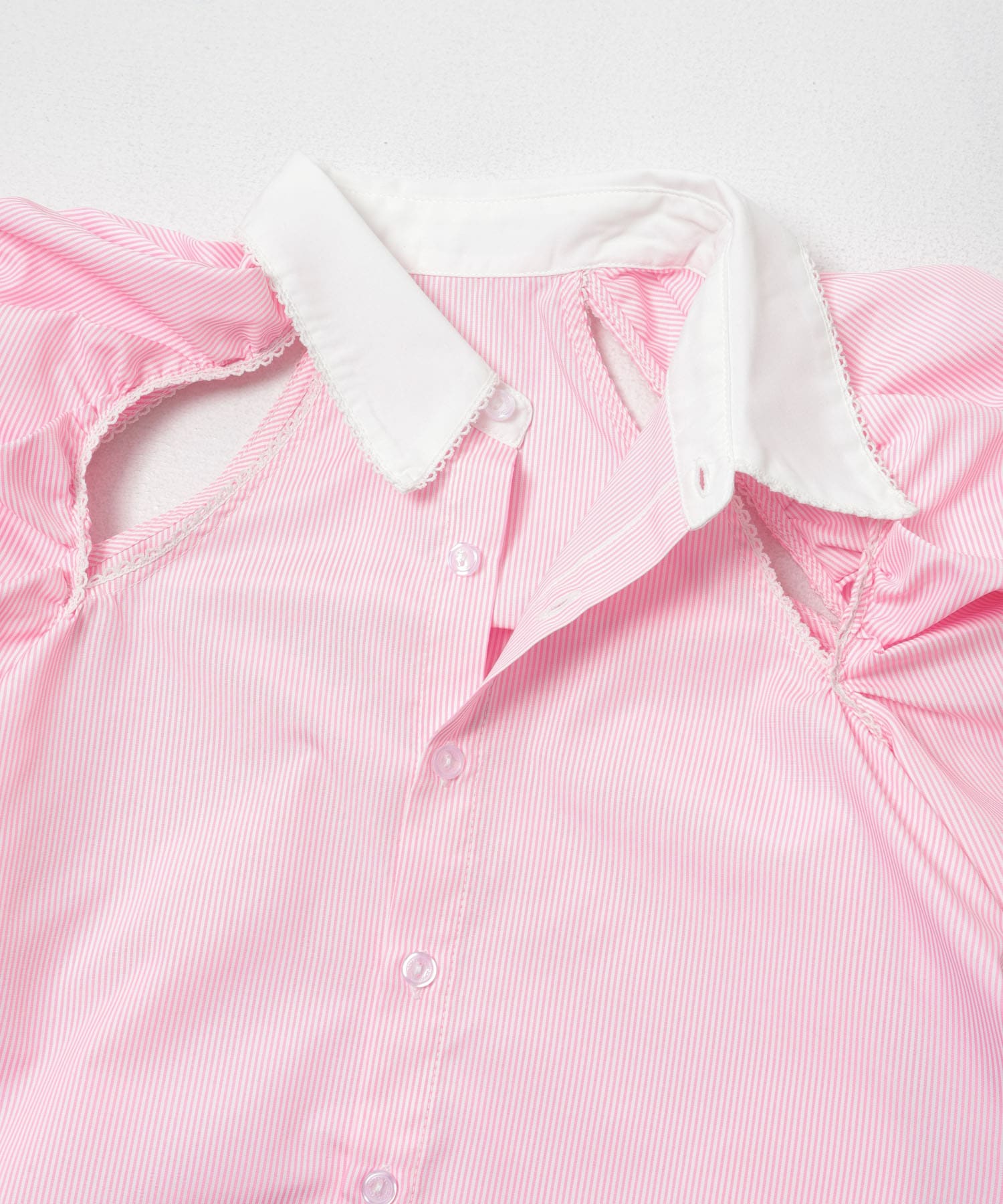 neith.tokyo　CLERIC FLARE SHIRT PINK Free
