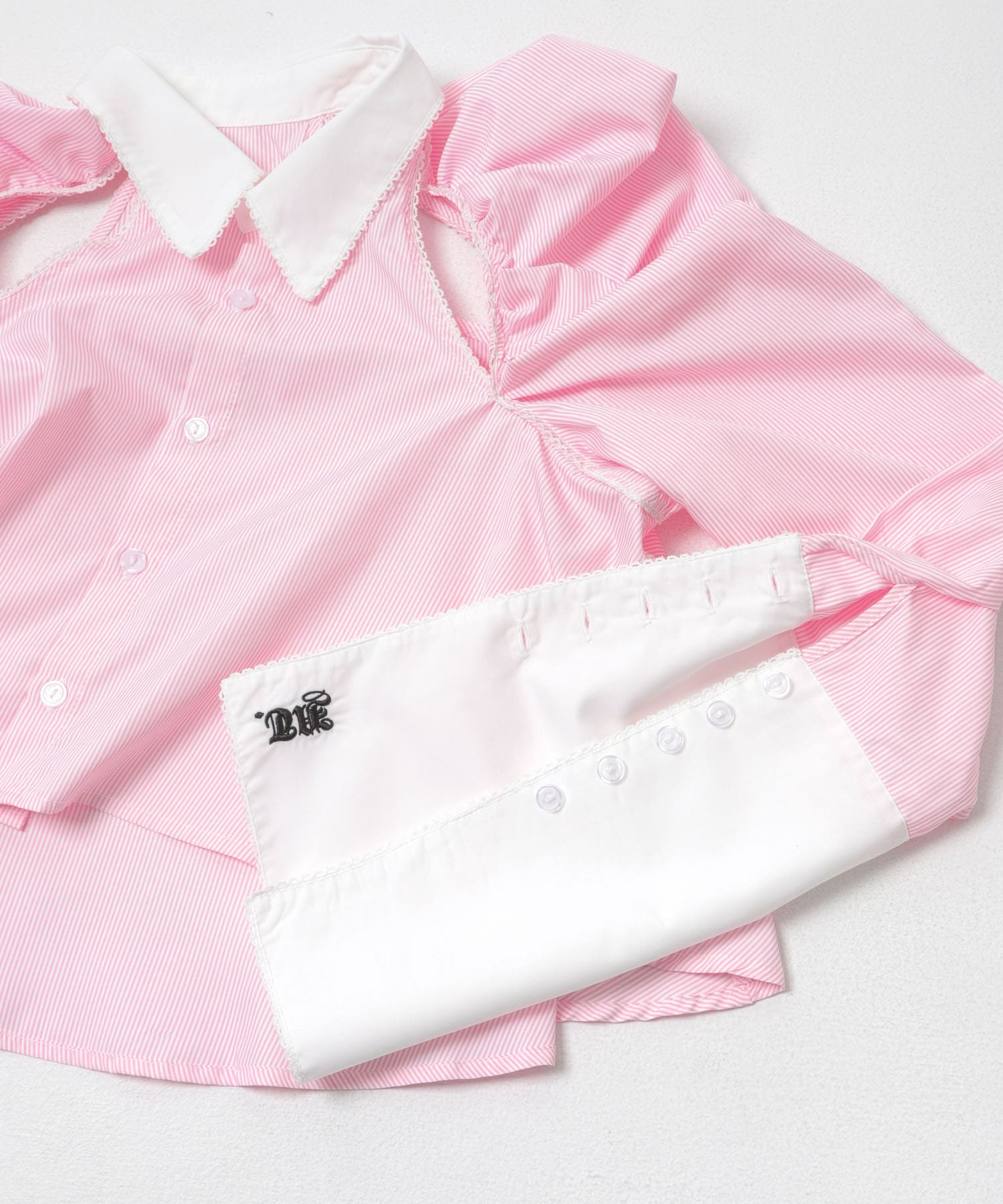 neith.tokyo　CLERIC FLARE SHIRT PINK Free