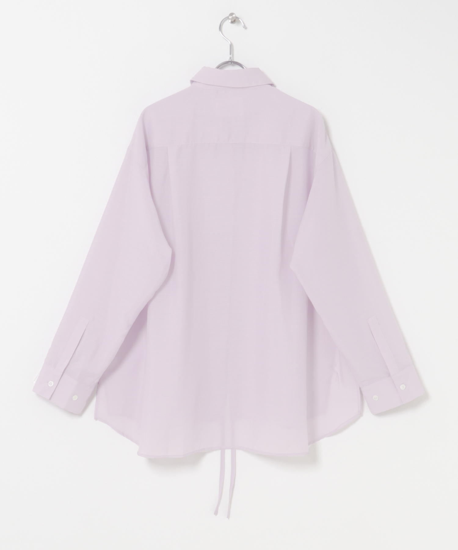 MIDIUMISOLID　DROWSTRING SHIRT S.PINK Free