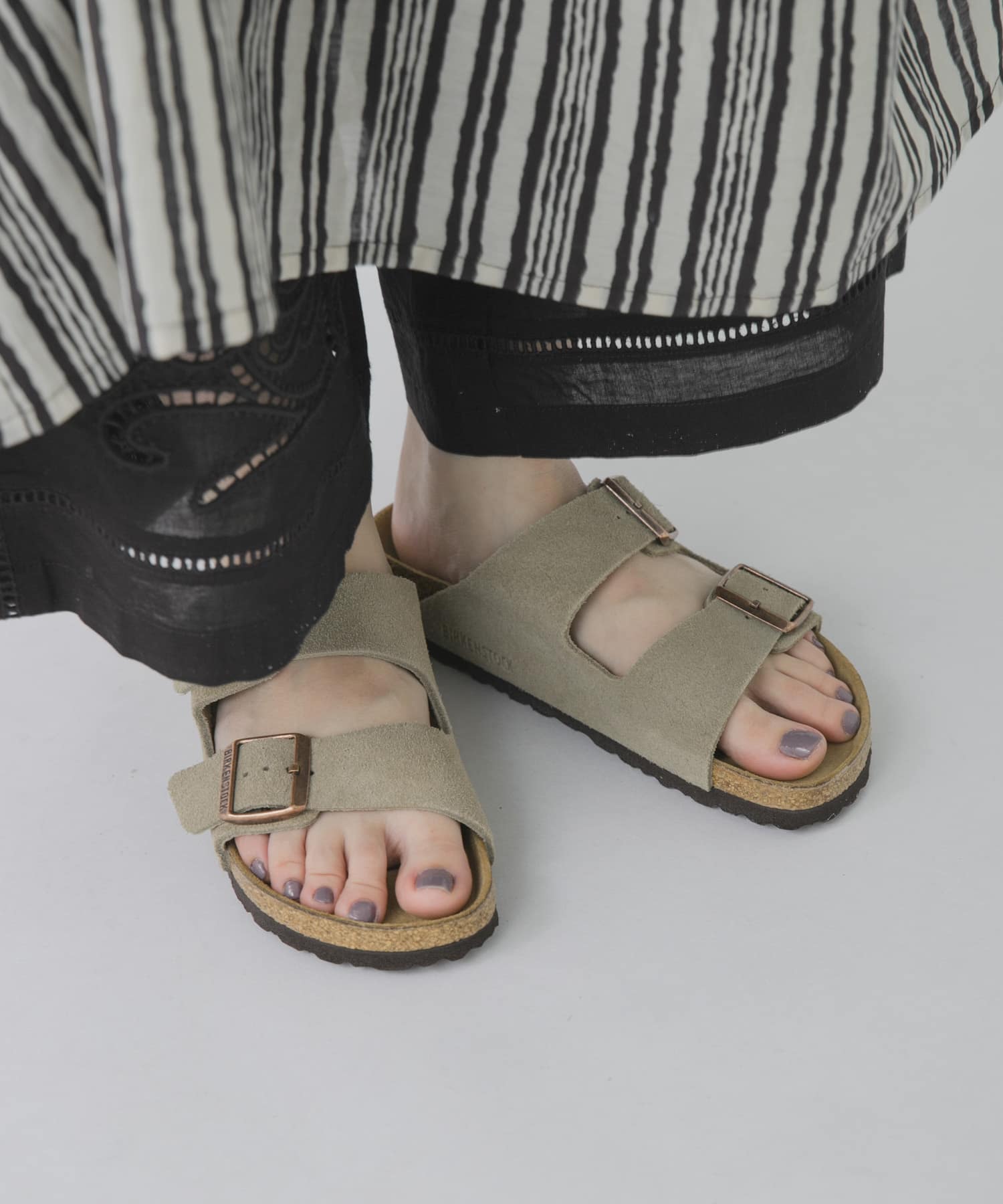 BIRKENSTOCK　ARIZONA LEVE TAUPE-NARROW
