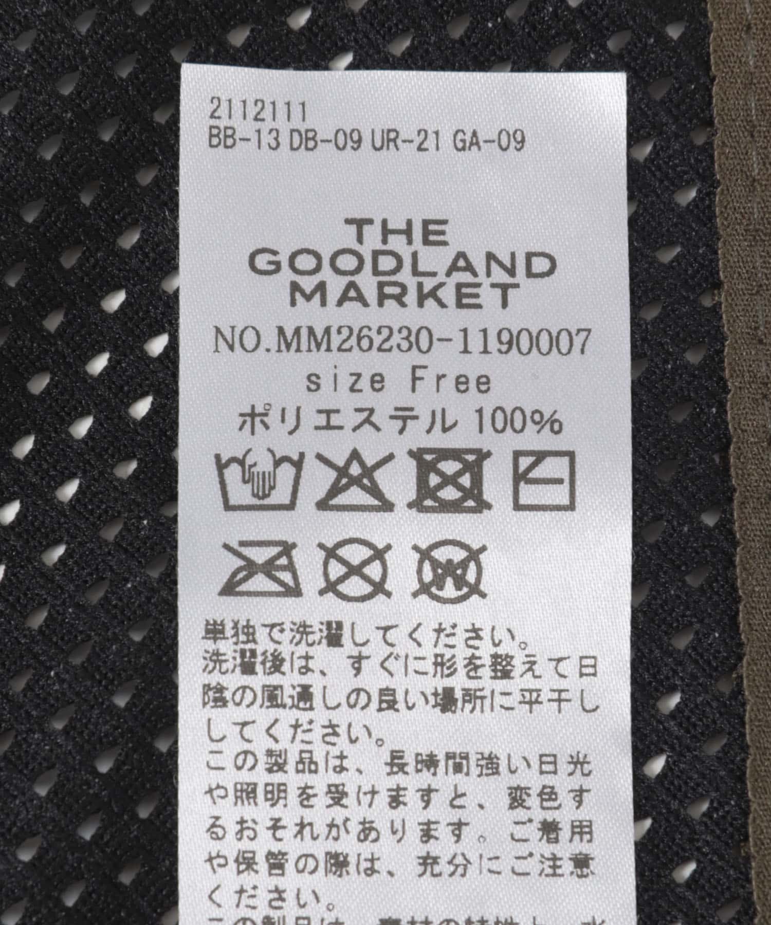ザ グッドランド マーケット　GOOD CUSTOM SHADE MESH BLACK Free