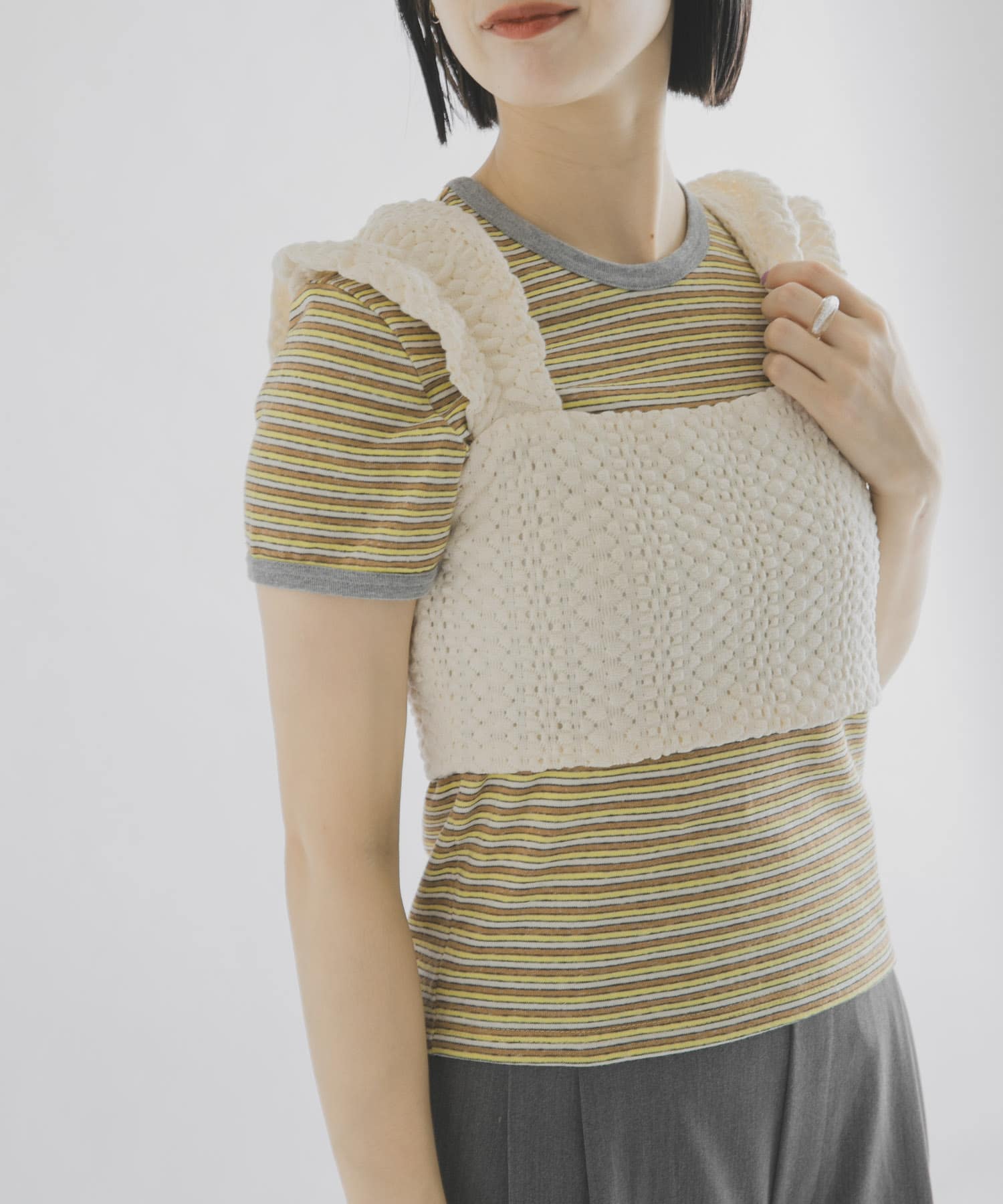cwtch　MULTI BODER TEE