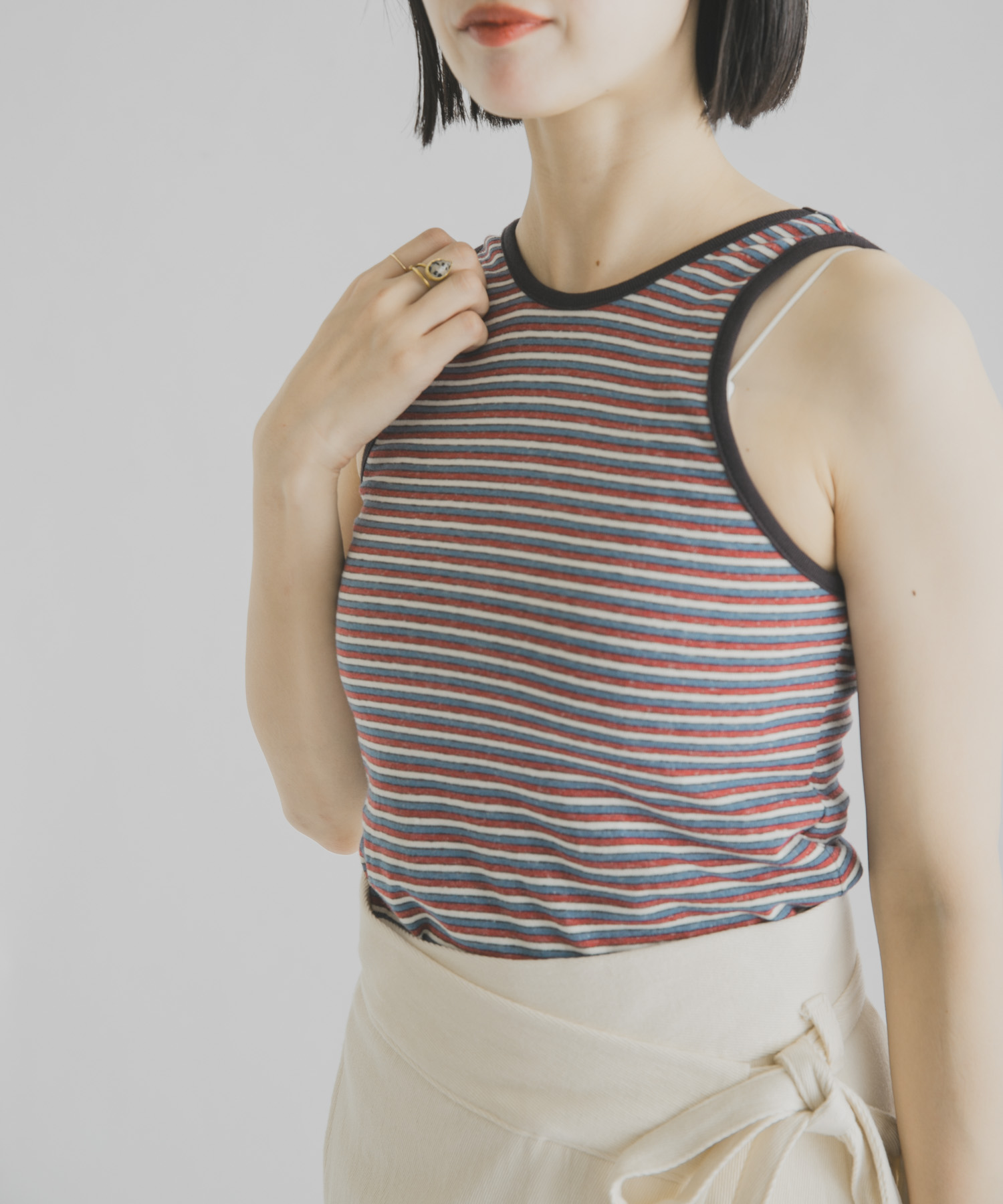 cwtch　MULTI BODER 2WAY TANK TOP