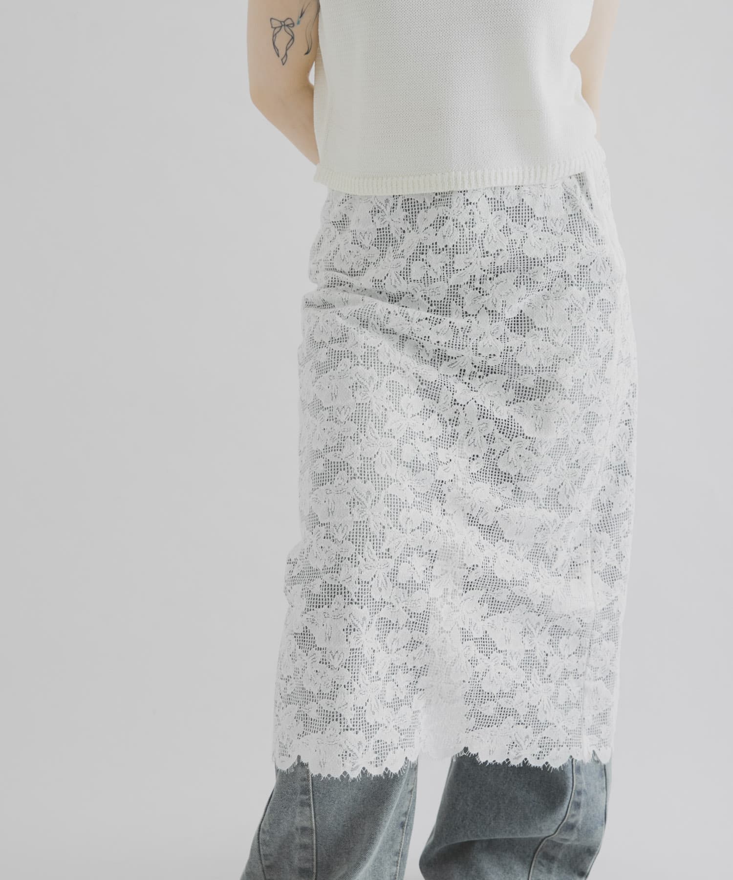 cwtch　ORGANIC COTTON LACE SKIRT
