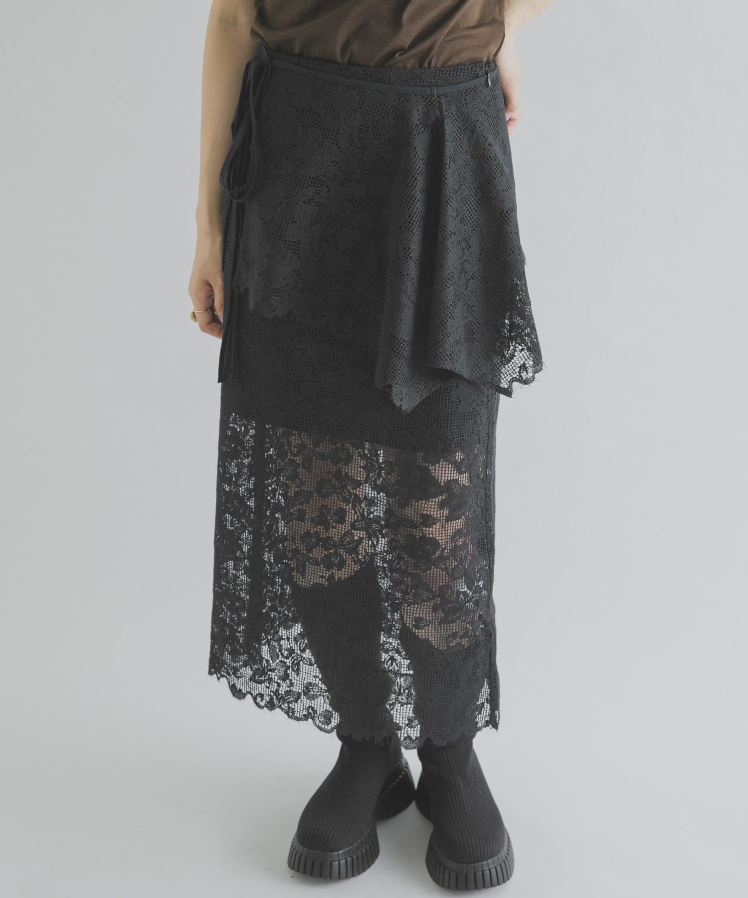 cwtch　ORGANIC COTTON LACE SKIRT