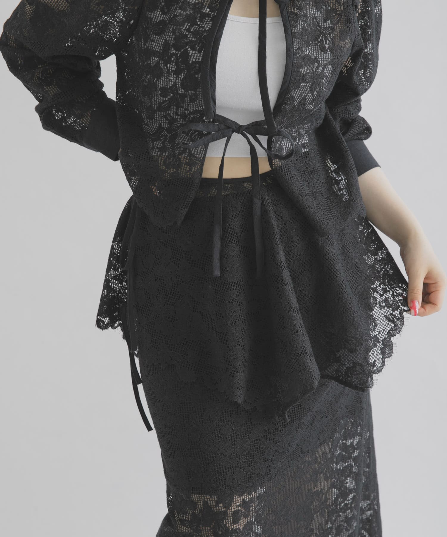 cwtch　ORGANICCOTTON LACE APRON
