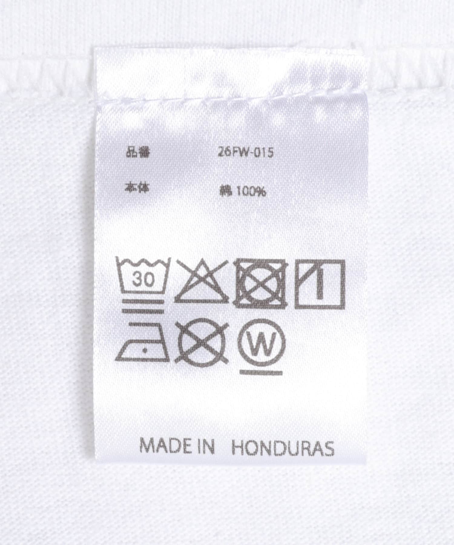 TONY　I DON’T WANT TO WORK L/S POCKET TEE WHT L