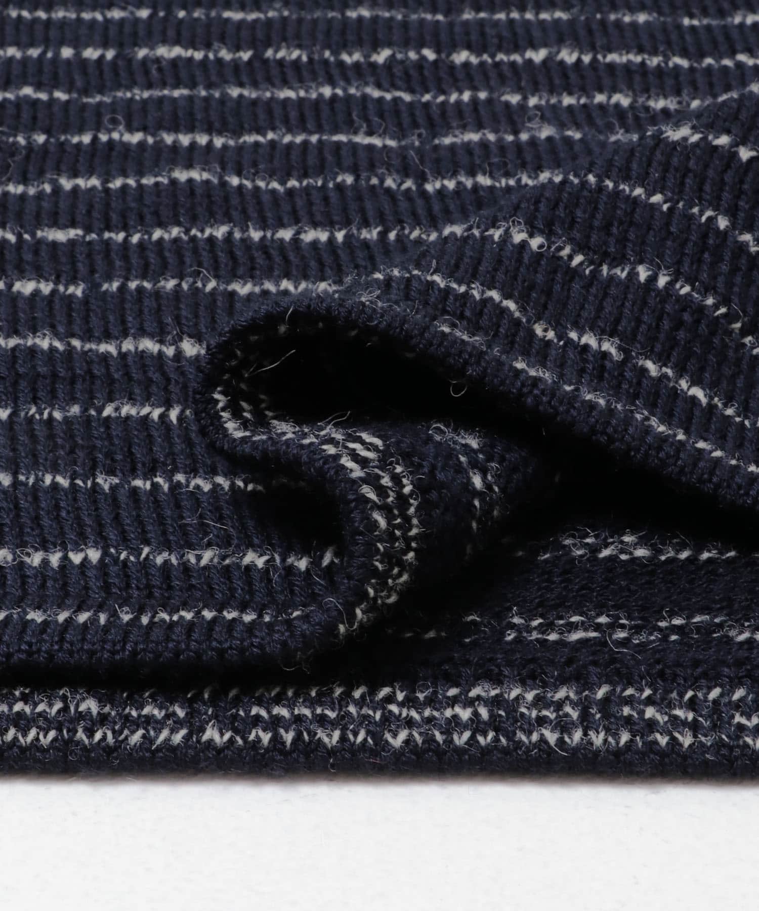 米富繊維　WOOLMOKU BORDER KNIT PULLOVER 63NAVY 3