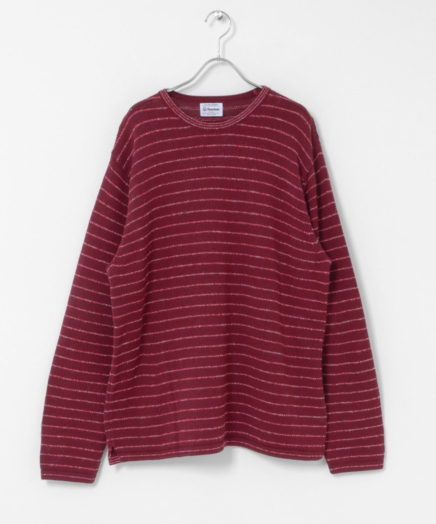 米富繊維　WOOLMOKU BORDER KNIT PULLOVER