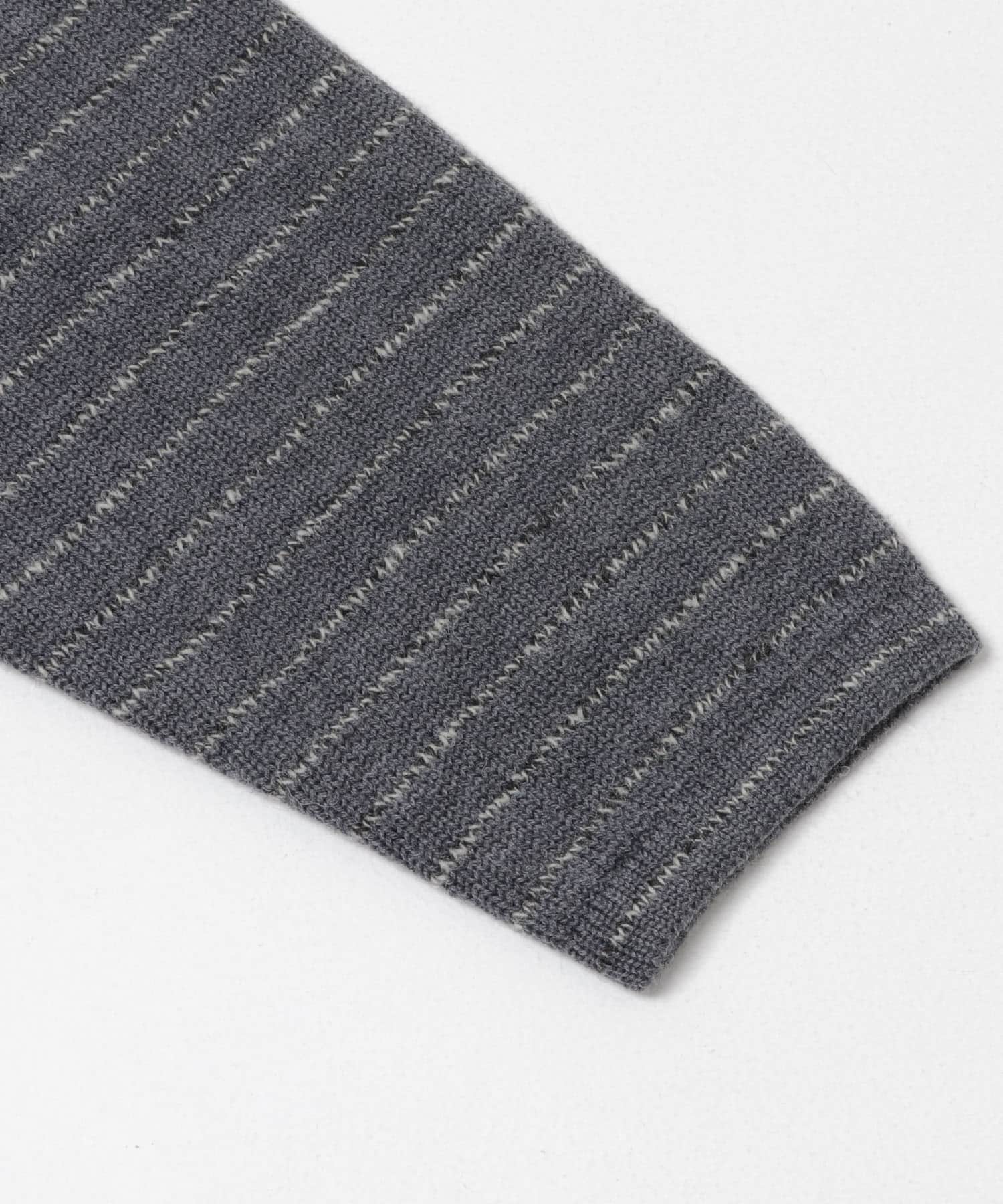 米富繊維　WOOLMOKU BORDER KNIT PULLOVER 12GRAY 3