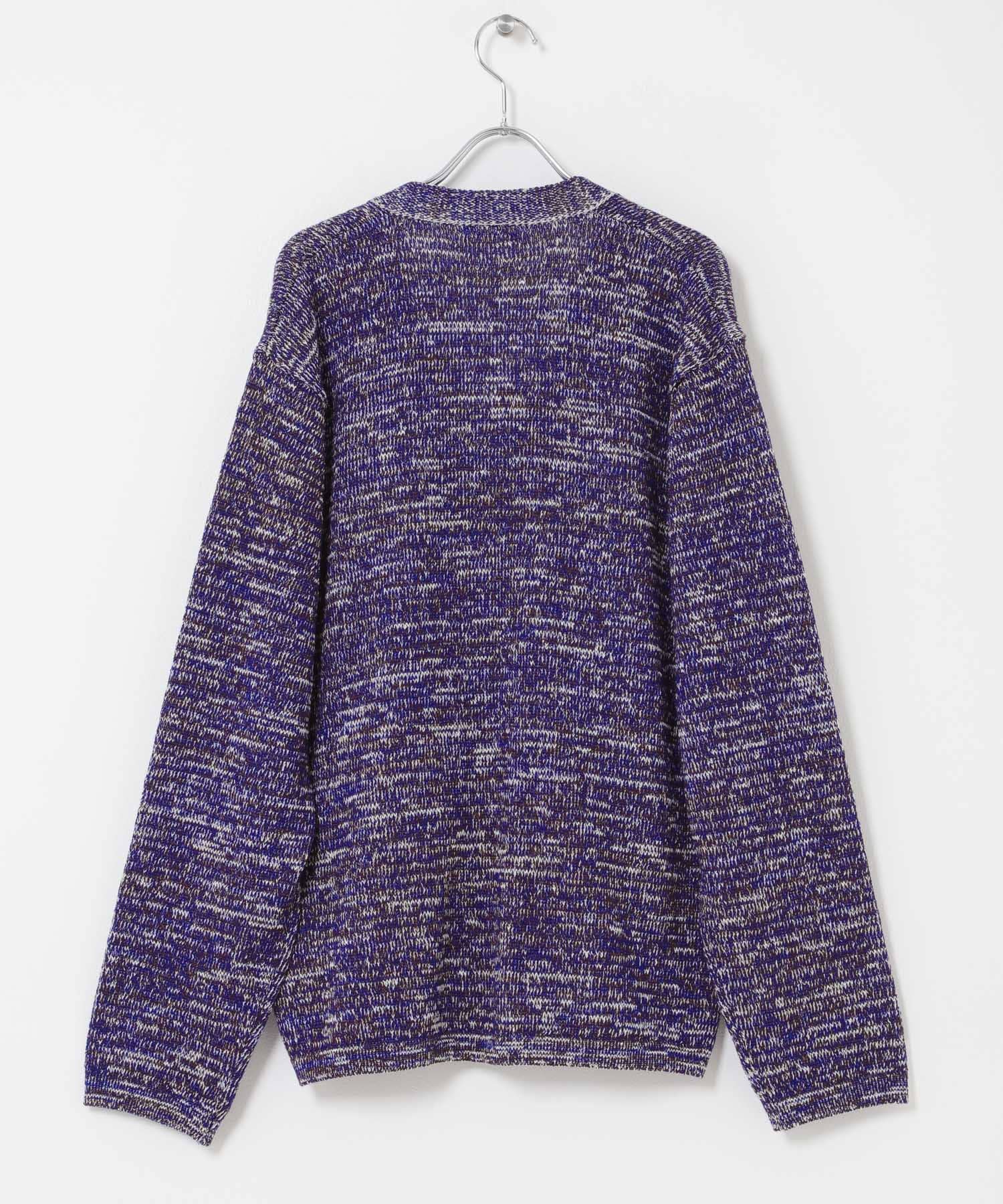 COOHEM　交編 BASIC KNIT CARDIGAN 62BLUE M