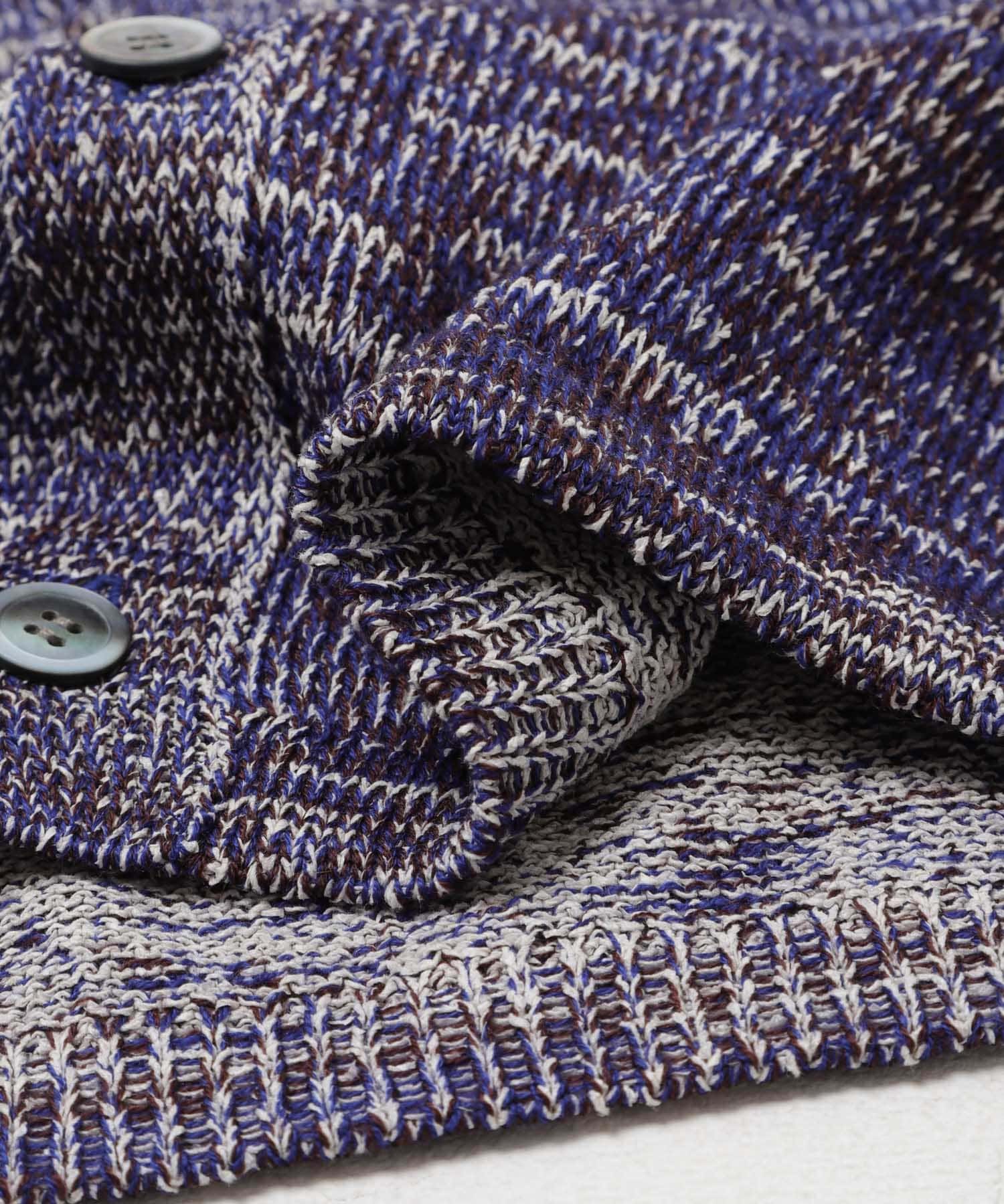 COOHEM　交編 BASIC KNIT CARDIGAN 62BLUE M