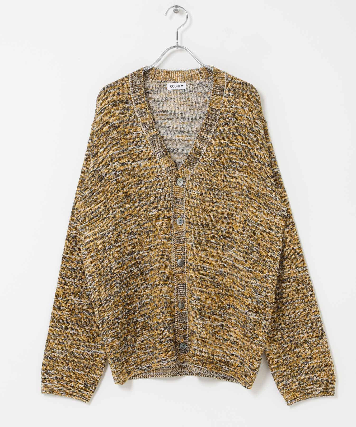 COOHEM　交編 BASIC KNIT CARDIGAN 22YEL M