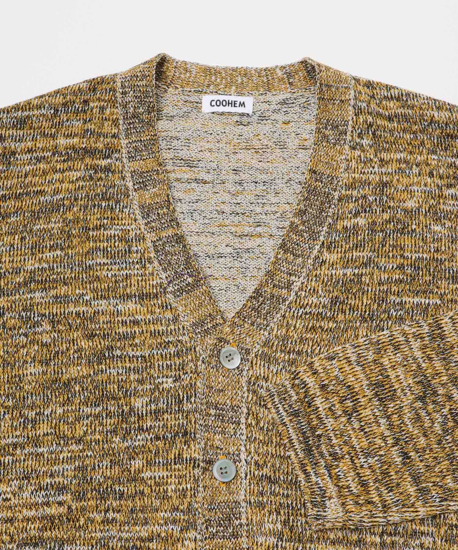 COOHEM　交編 BASIC KNIT CARDIGAN 22YEL M