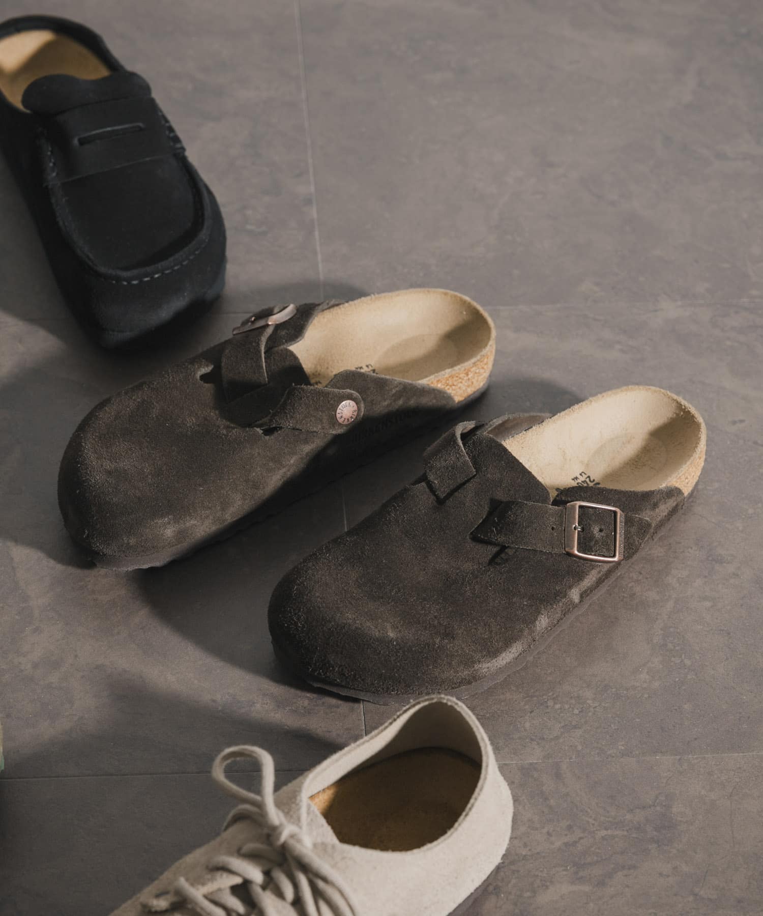 BIRKENSTOCK BOSTON SUEDE MOCCA M (REGULAR)(40 MOCCA): シューズ