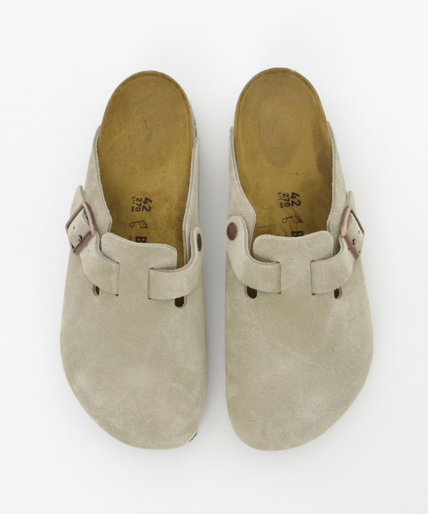 BIRKENSTOCK BOSTON SUEDE TAUPE M (REGULAR)(40 TAUPE): シューズ