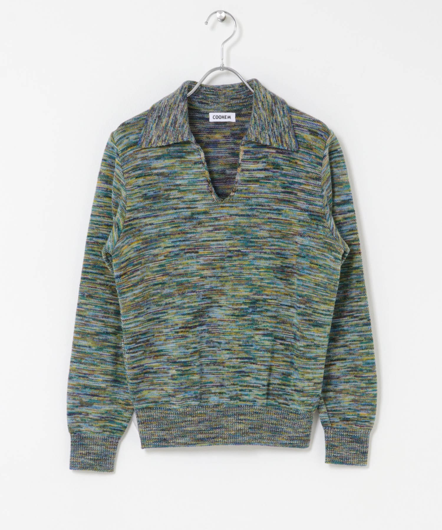 COOHEM　ONI KASURI WOOL KNIT PULLOVER