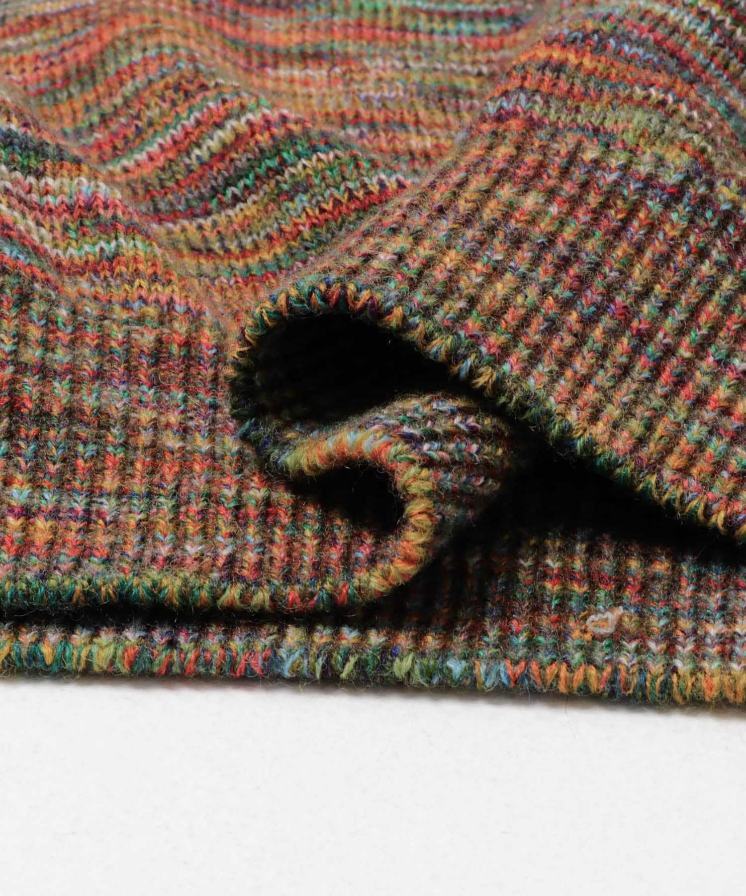 COOHEM　ONI KASURI WOOL KNIT PULLOVER 02RED Free