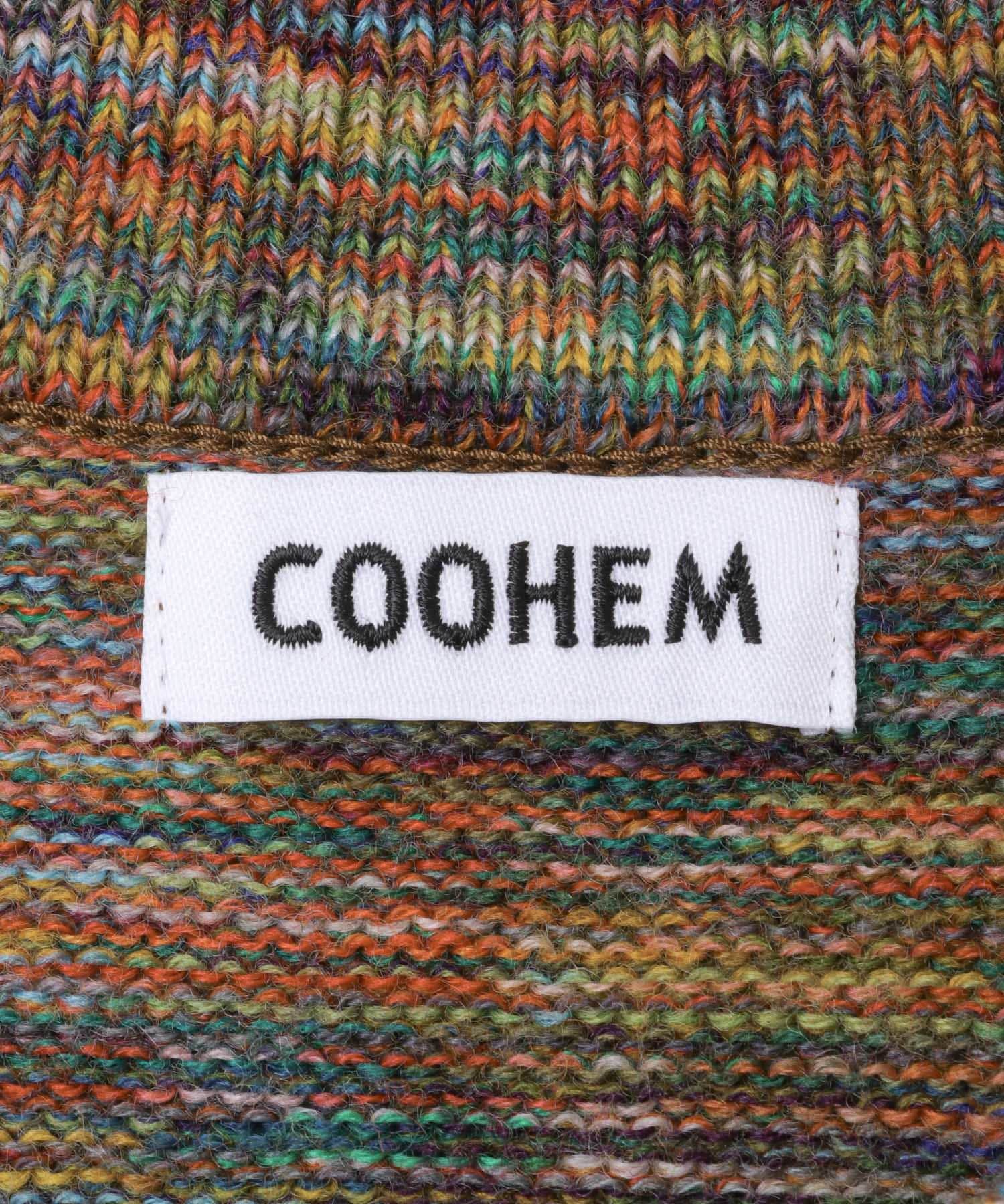 COOHEM　ONI KASURI WOOL KNIT PULLOVER 02RED Free