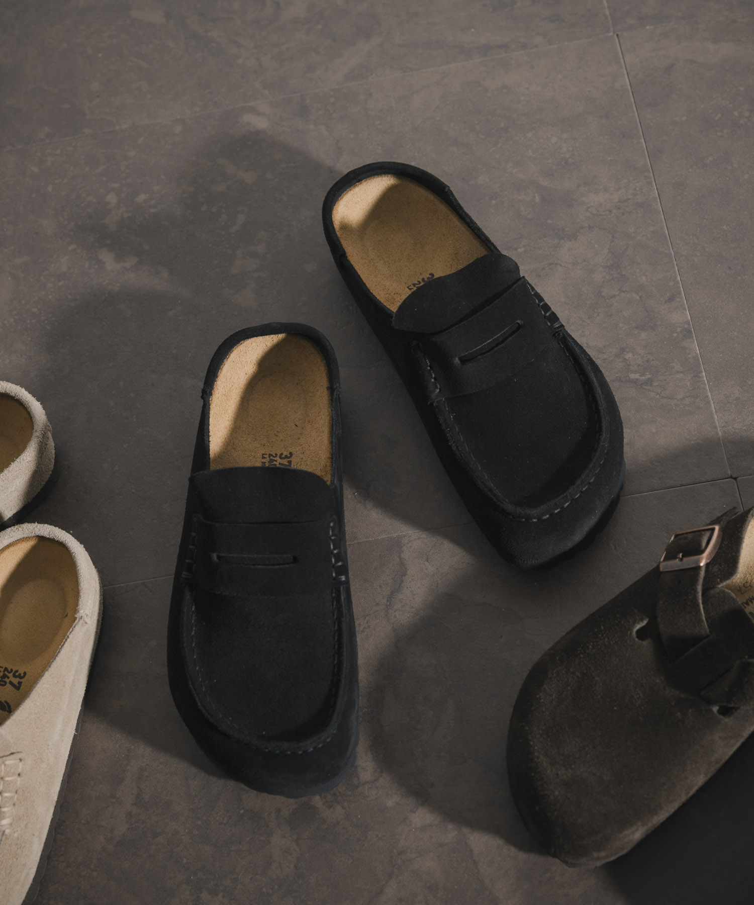 BIRKENSTOCK　NAPLES WRAPPED LEVE BLK W (NARROW)