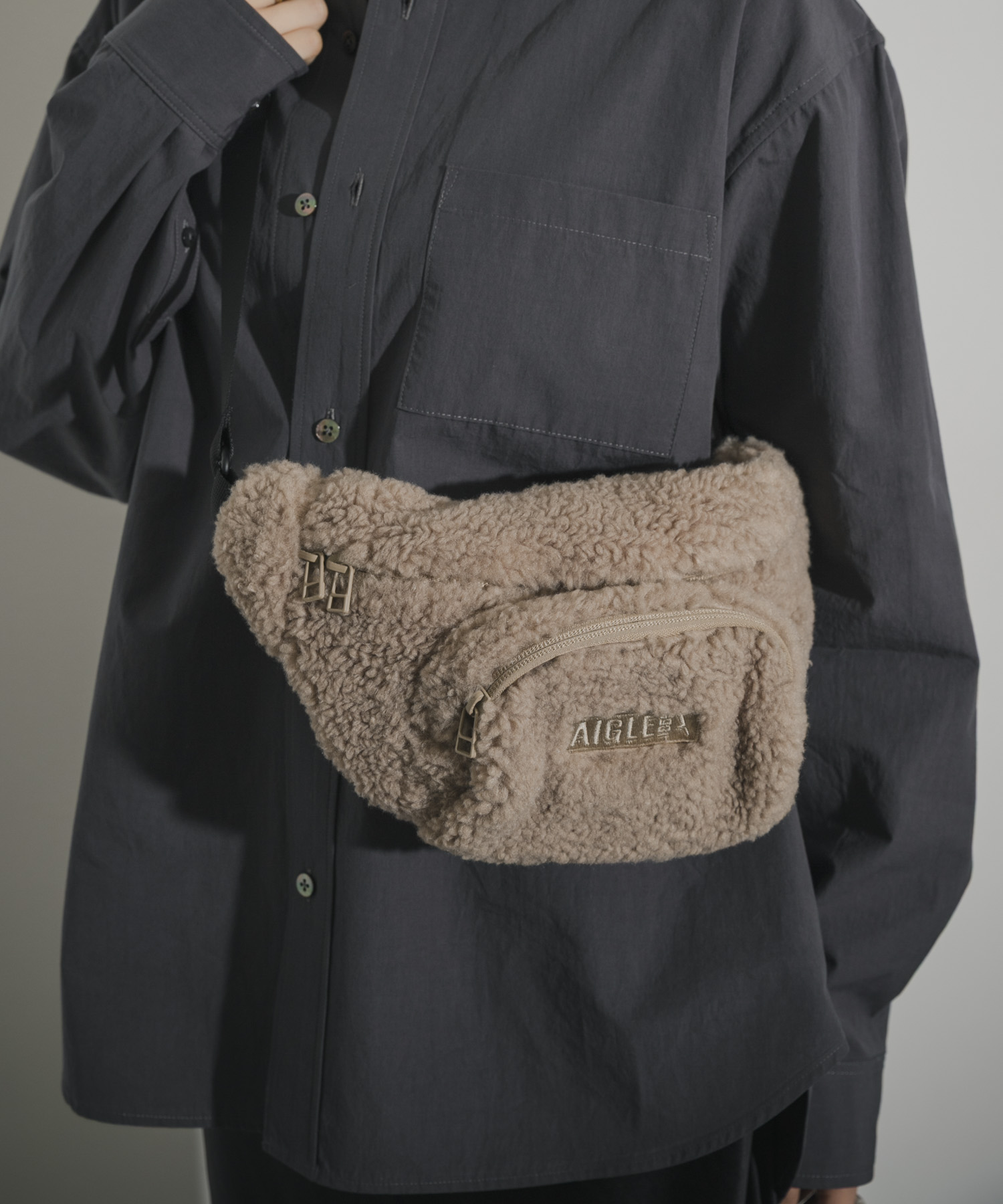 AIGLE　ボアウエストバッグ